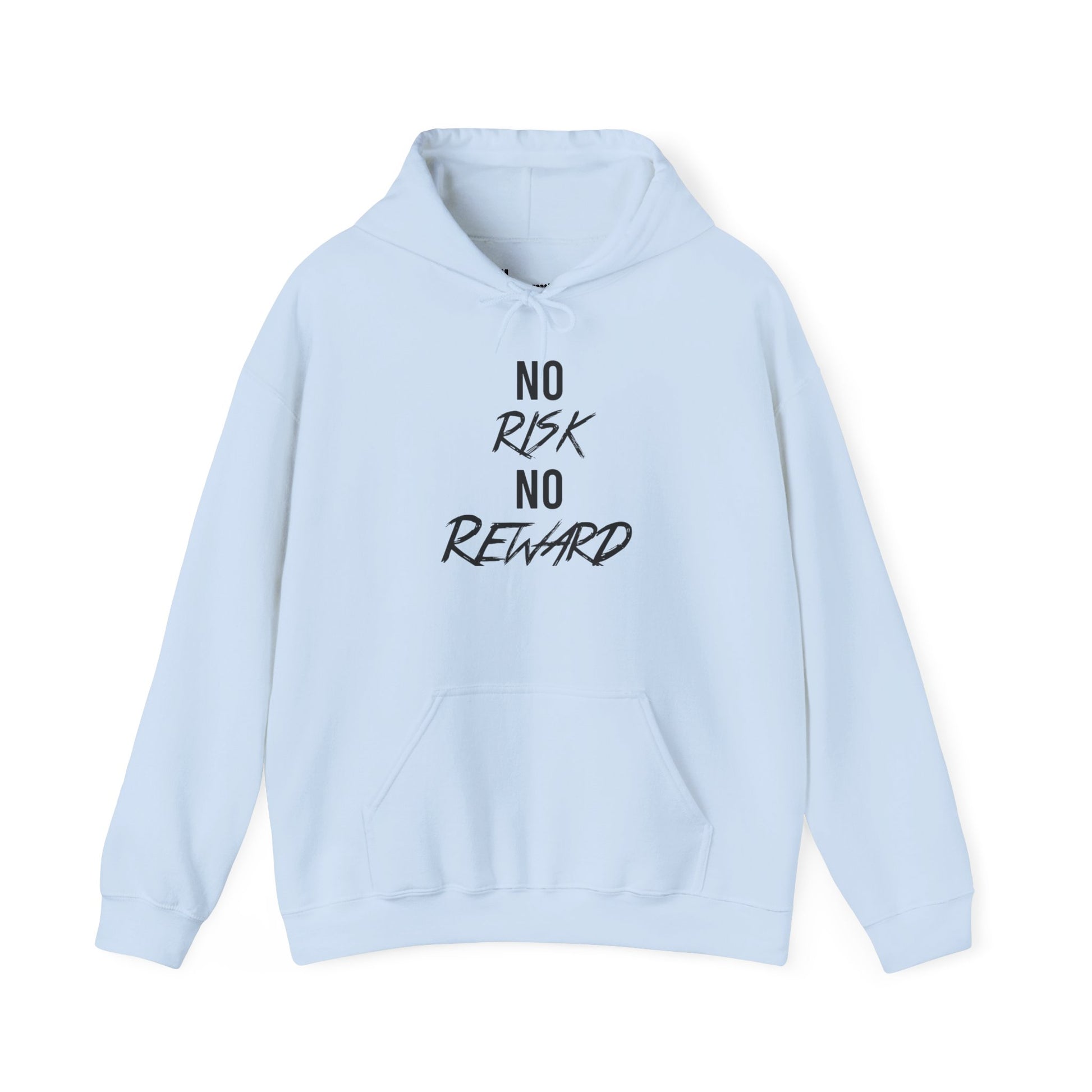 No Risk No Reward Hoodie — Motivational Graphic Hooded Sweatshirt