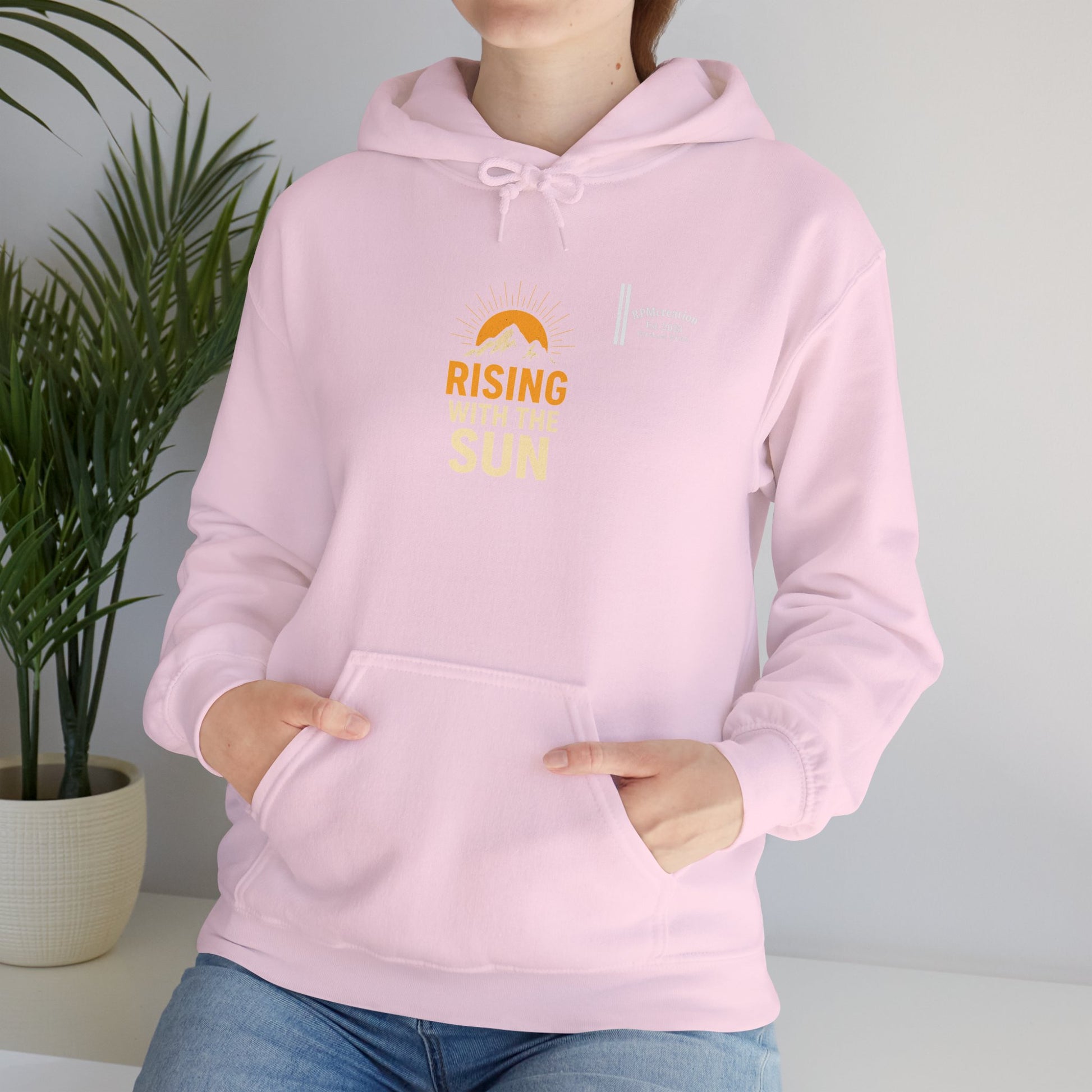 Rising Sun Hoodie with Money Bow Design | Cozy Unisex Sweatshirt for Chill Days, Gift for Friends, Streetwear, Spring Fashion
