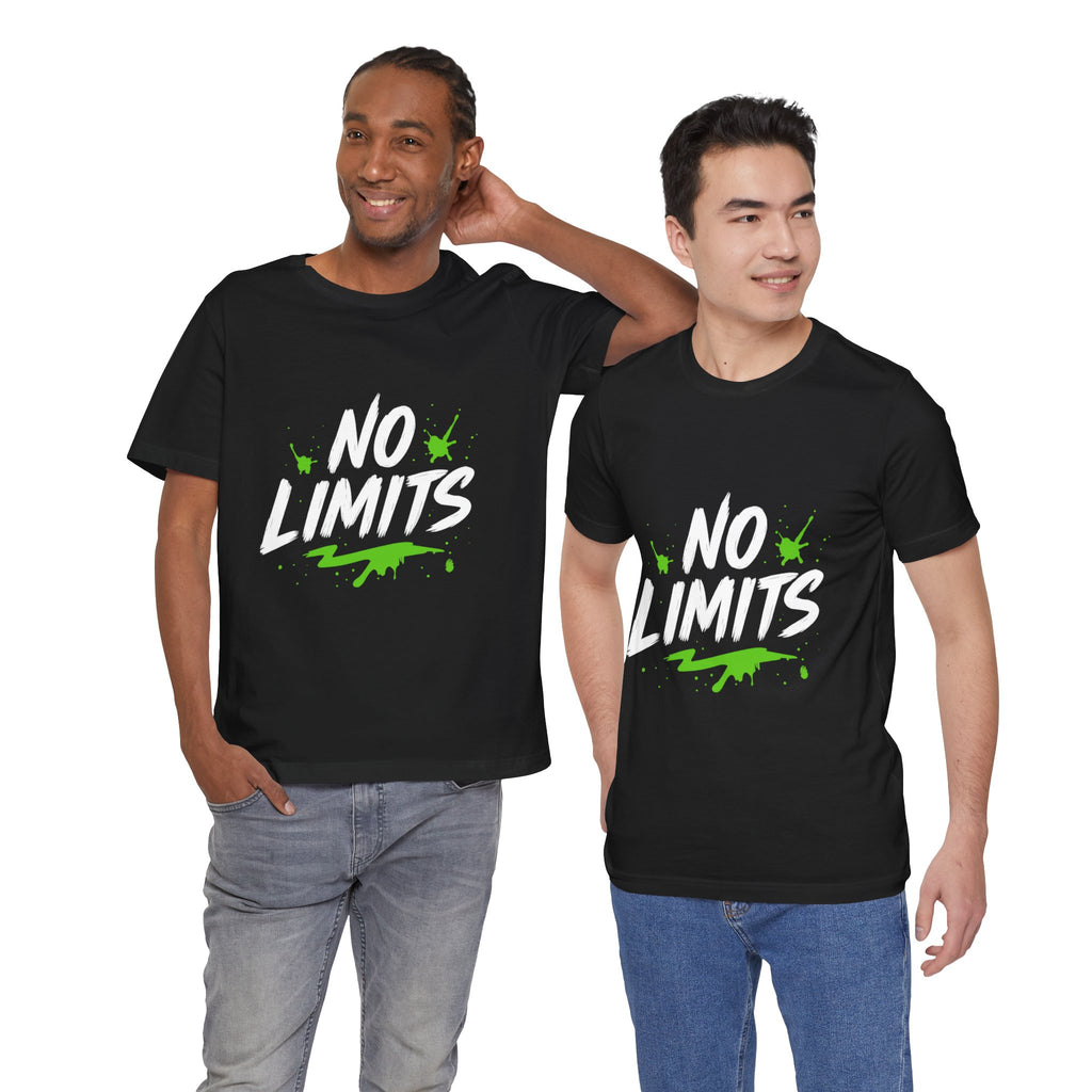 No Limits Unisex Tee - Trendy Graphic T-Shirt for Men & Women, Casual Wear, Gift for Adventurers, Motivational Apparel