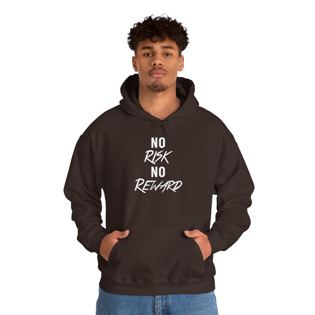 No Risk No Reward Hoodie — Motivational Black Pullover for Hustle & Gym