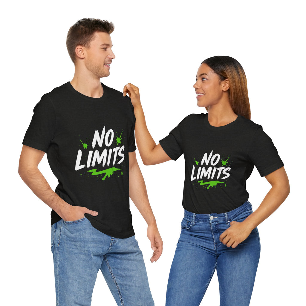 No Limits Unisex Tee - Trendy Graphic T-Shirt for Men & Women, Casual Wear, Gift for Adventurers, Motivational Apparel