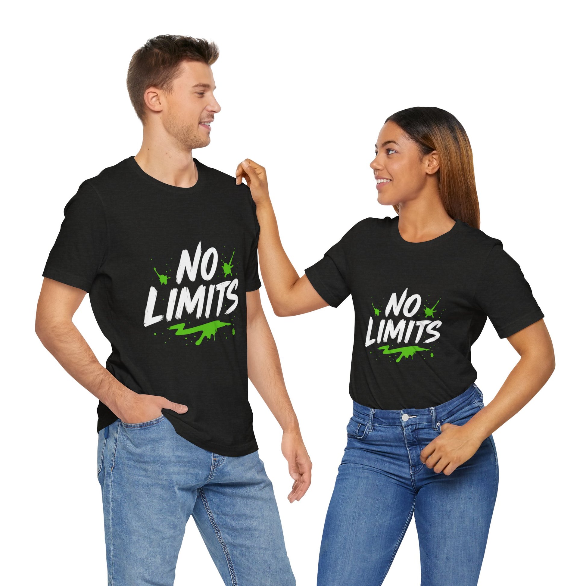 No Limits Unisex Tee - Trendy Graphic T-Shirt for Men & Women, Casual Wear, Gift for Adventurers, Motivational Apparel