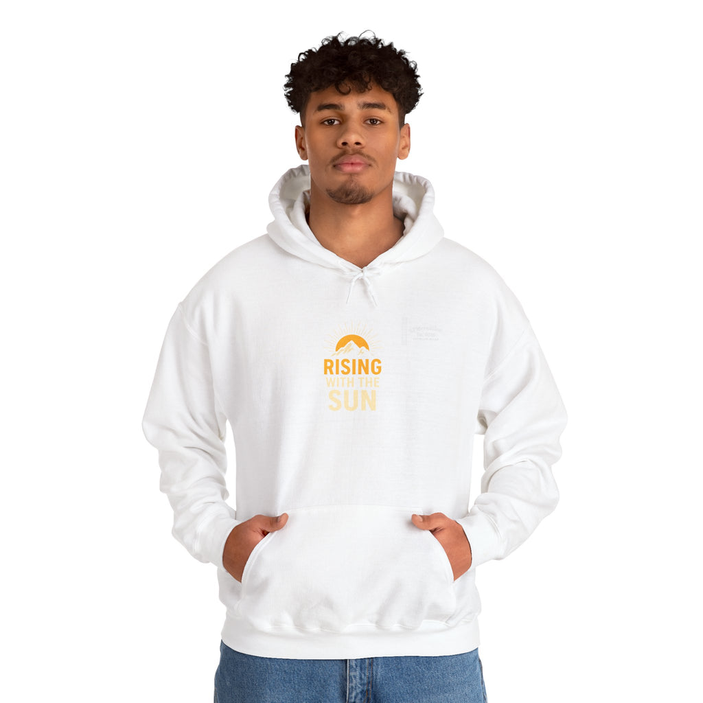 Rising Sun Hoodie with Money Bow Design | Cozy Unisex Sweatshirt for Chill Days, Gift for Friends, Streetwear, Spring Fashion