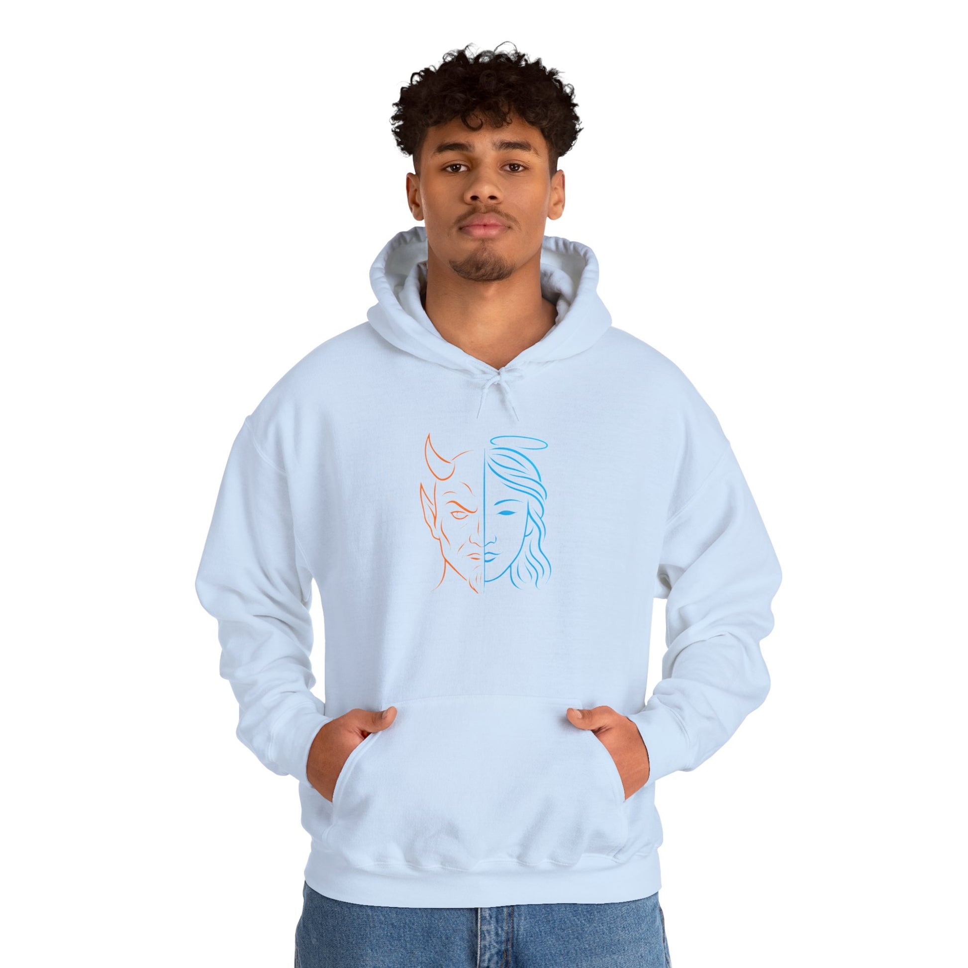 Duality Inspired Hoodie, Unisex Heavy Blend Sweatshirt, Balance is Beauty Apparel, Cozy Fashion, Gift for Her/Him, Casual Wear, Trendy [...]