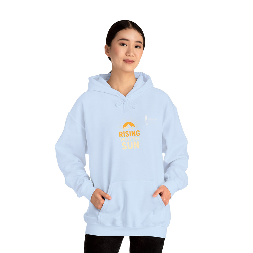 Rising Sun Hoodie with Money Bow Design | Cozy Unisex Sweatshirt for Chill Days, Gift for Friends, Streetwear, Spring Fashion