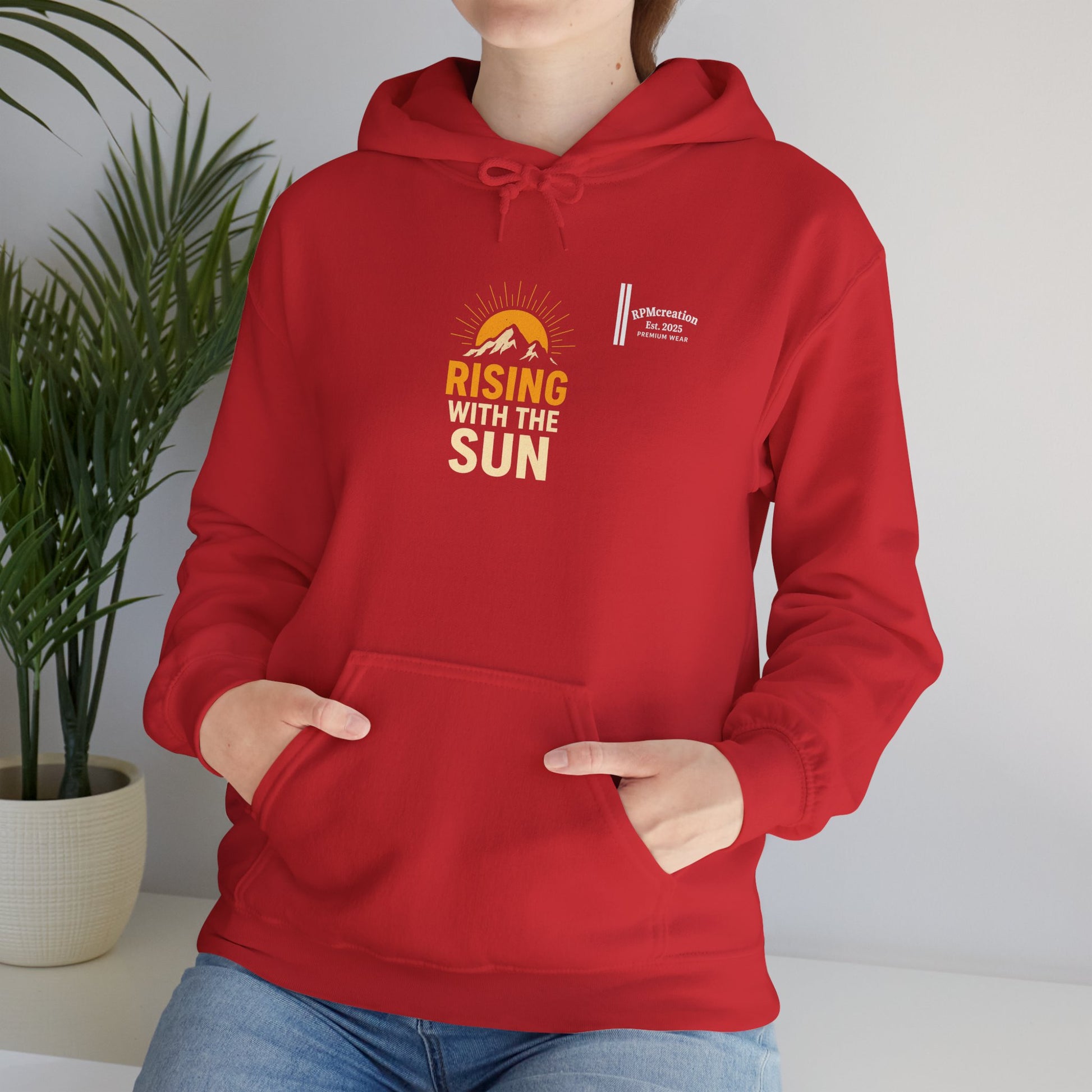 Rising Sun Hoodie with Money Bow Design | Cozy Unisex Sweatshirt for Chill Days, Gift for Friends, Streetwear, Spring Fashion