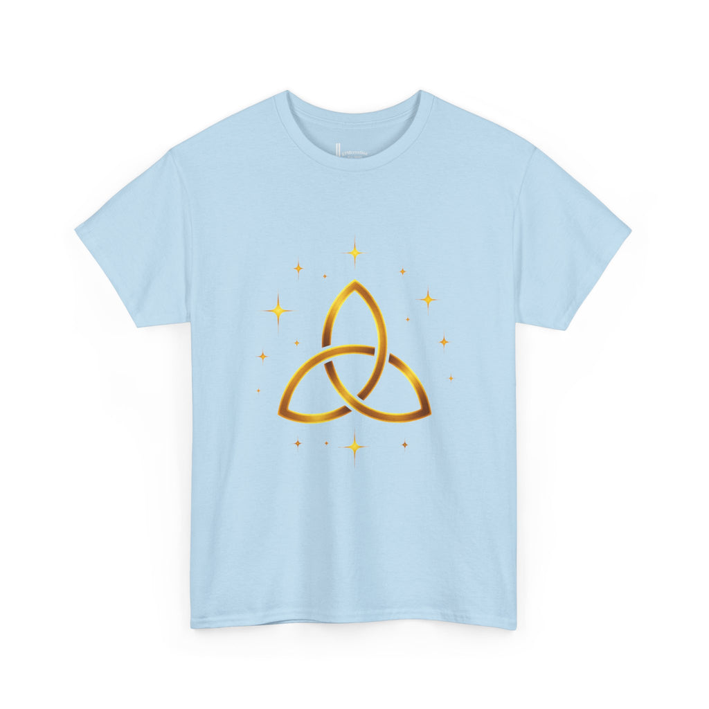 Trinity Symbol Unisex Heavy Cotton Tee | Spiritual Gift, Casual Wear, Festival Apparel, Eco-Friendly Clothing, Everyday Comfort