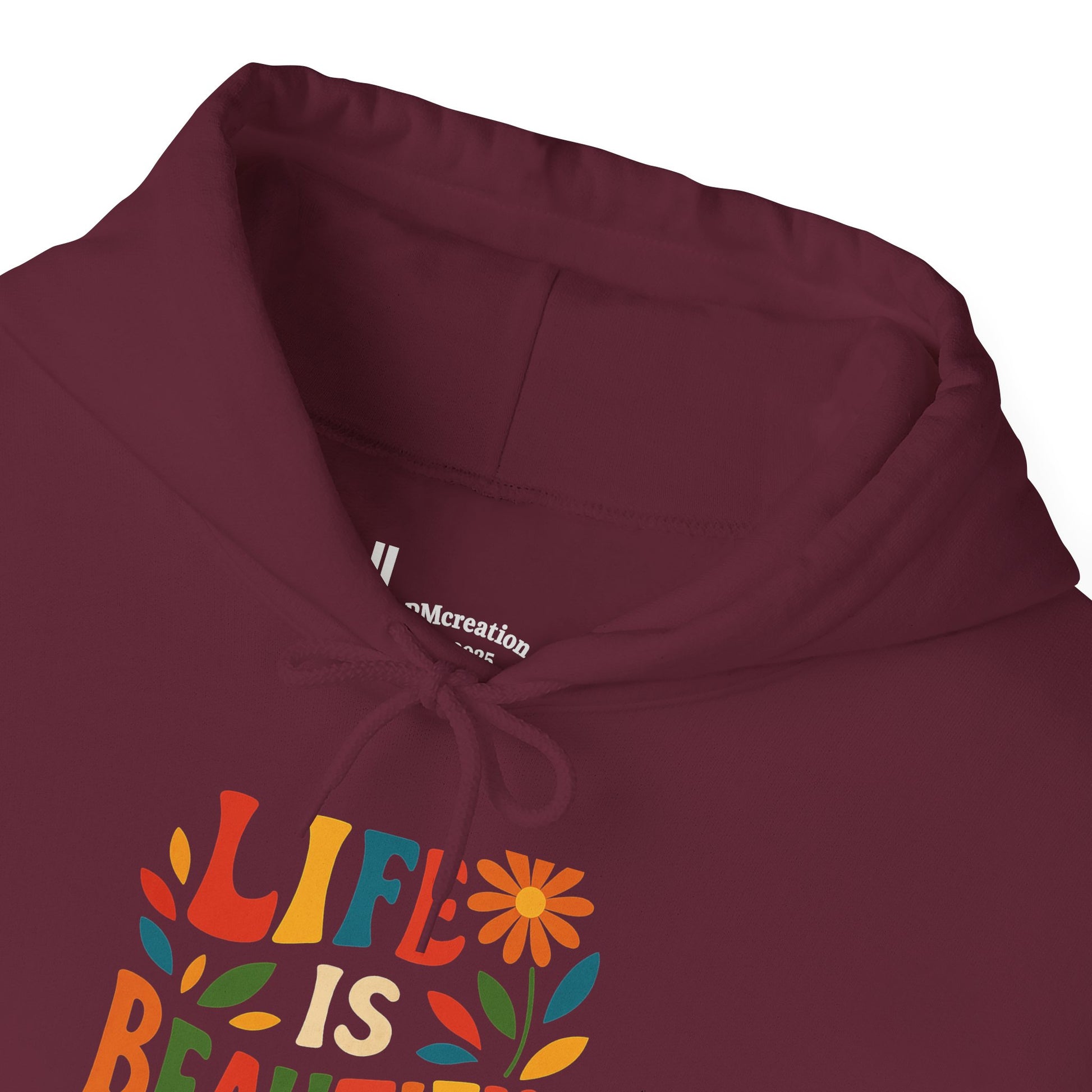 Life is Beautiful Hoodie, Cozy Sweatshirt, Inspirational Gift, Spring Style, Everyday Comfort, Unisex Fashion