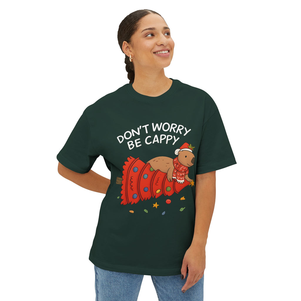 Don’t Worry Be Cappy Capybara Tee — Cute Holiday Capy Shirt