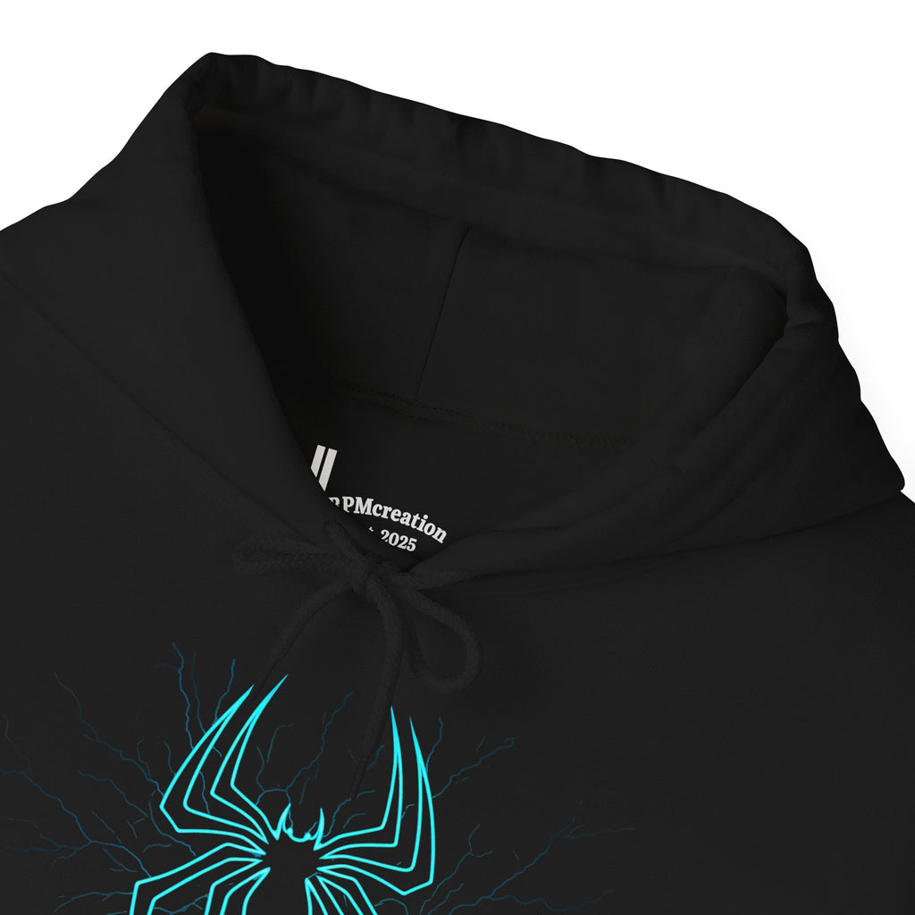 Spider Web Hoodie, Cozy Unisex Sweatshirt, Perfect for Comic Fans, Halloween Apparel, Unique Gift for Teens and Adults