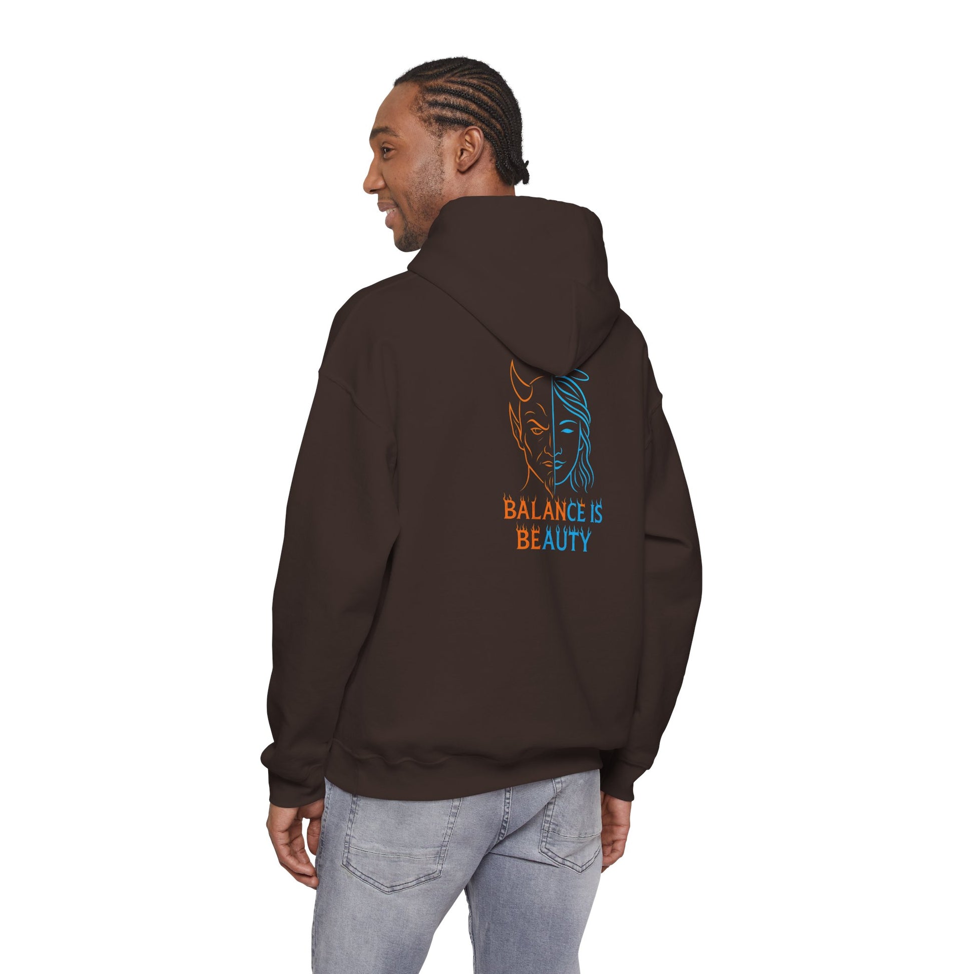Duality Inspired Hoodie, Unisex Heavy Blend Sweatshirt, Balance is Beauty Apparel, Cozy Fashion, Gift for Her/Him, Casual Wear, Trendy [...]
