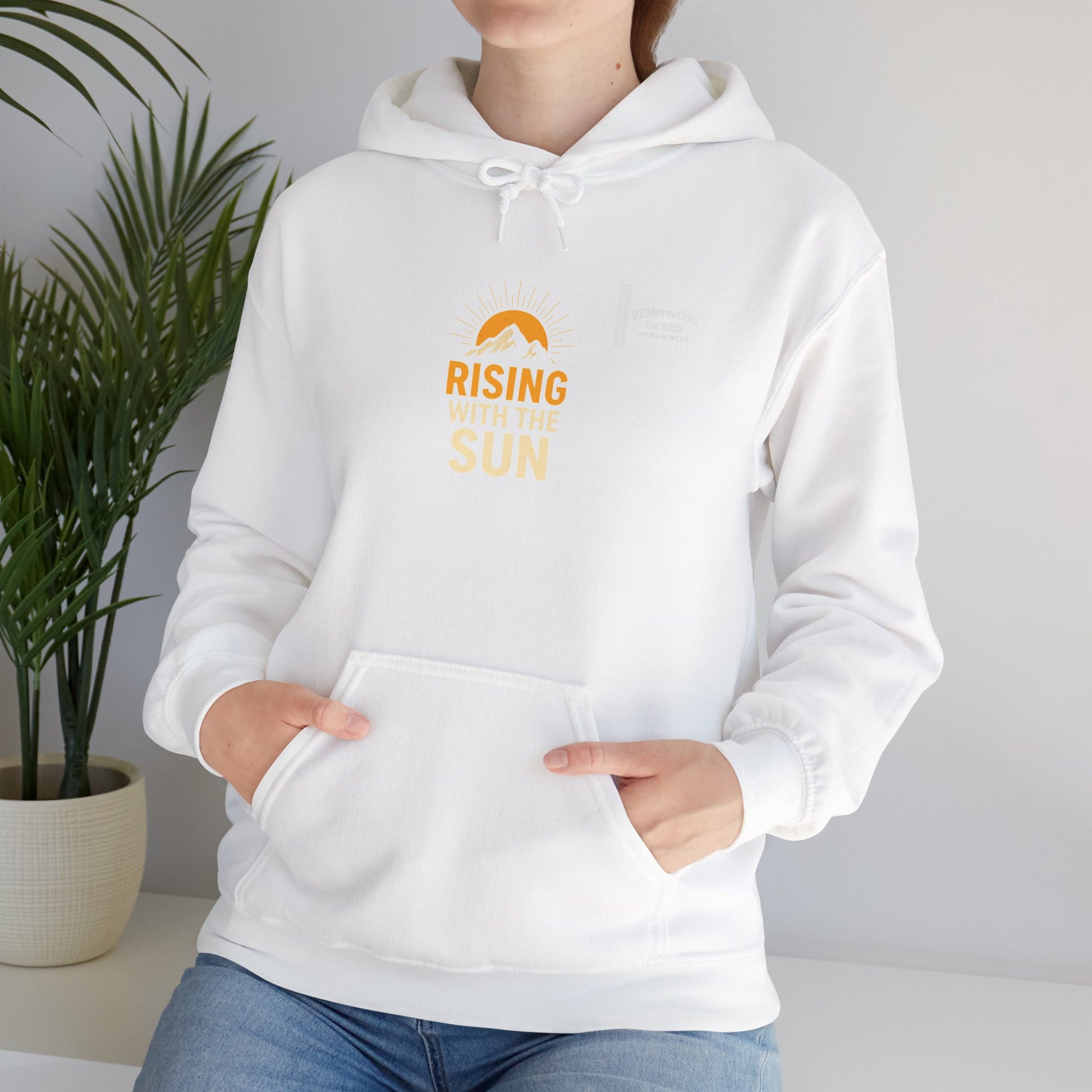 Rising Sun Hoodie with Money Bow Design | Cozy Unisex Sweatshirt for Chill Days, Gift for Friends, Streetwear, Spring Fashion