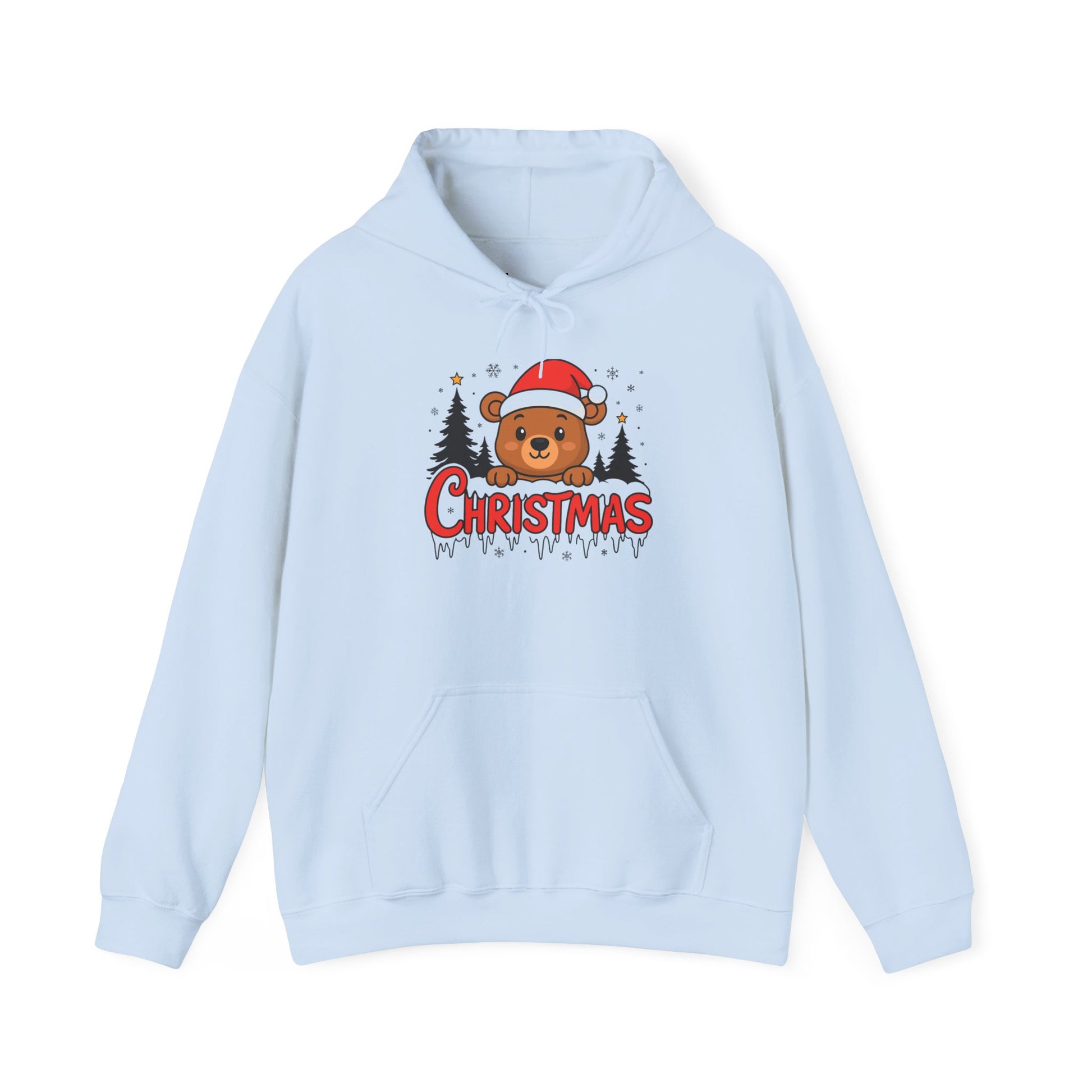 Christmas Bear Hoodie — Cute Santa Bear Holiday Sweatshirt