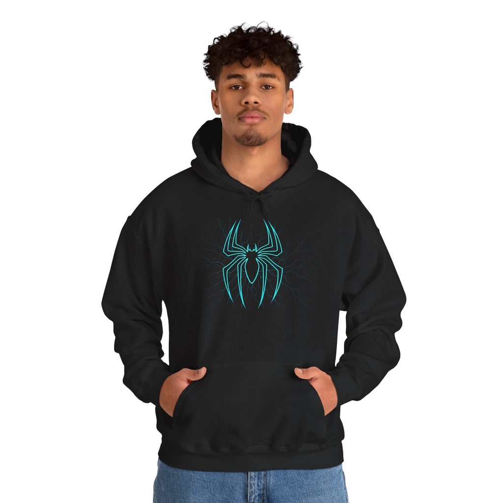 Spider Web Hoodie, Cozy Unisex Sweatshirt, Perfect for Comic Fans, Halloween Apparel, Unique Gift for Teens and Adults