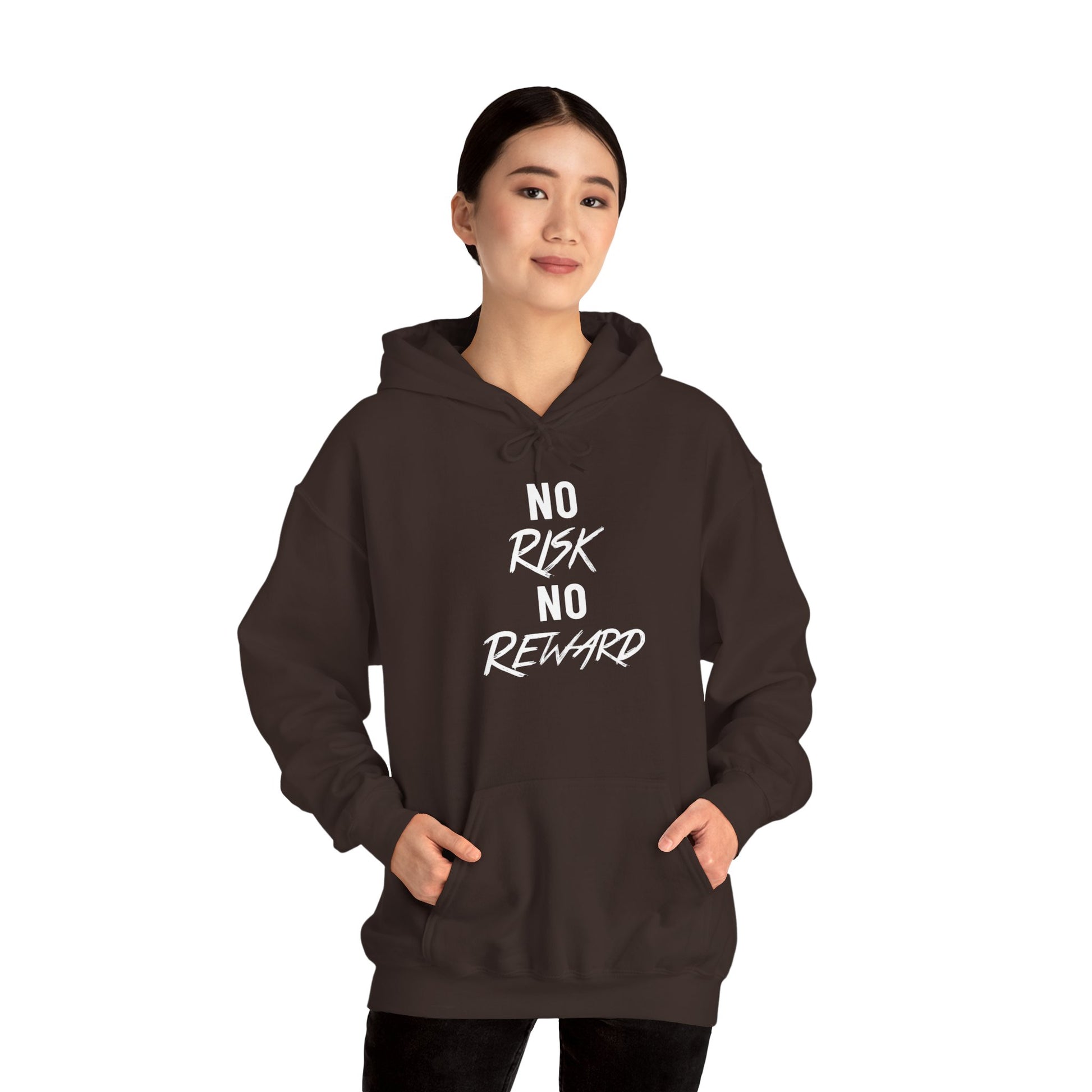No Risk No Reward Hoodie — Motivational Black Pullover for Hustle & Gym