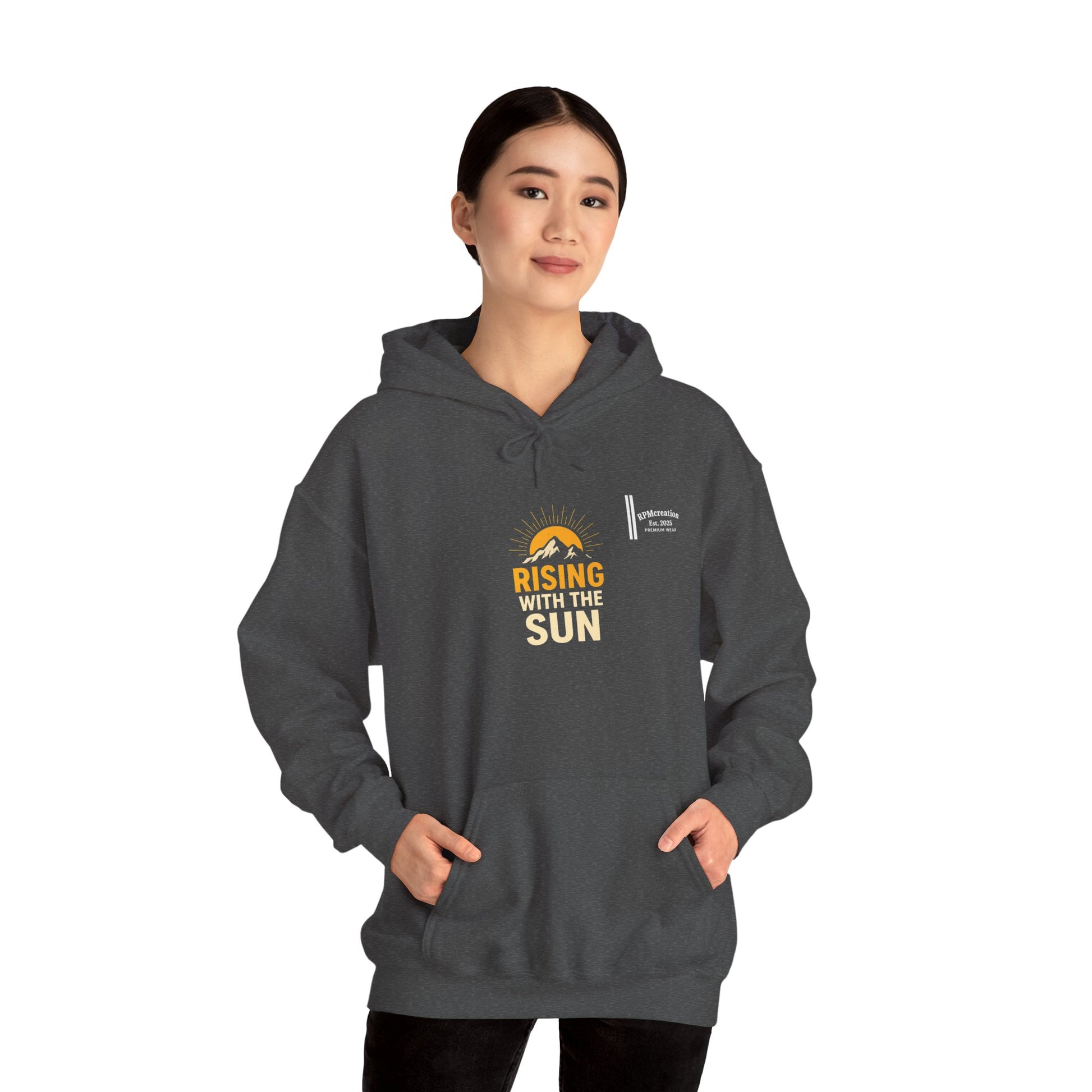 Rising Sun Hoodie with Money Bow Design | Cozy Unisex Sweatshirt for Chill Days, Gift for Friends, Streetwear, Spring Fashion
