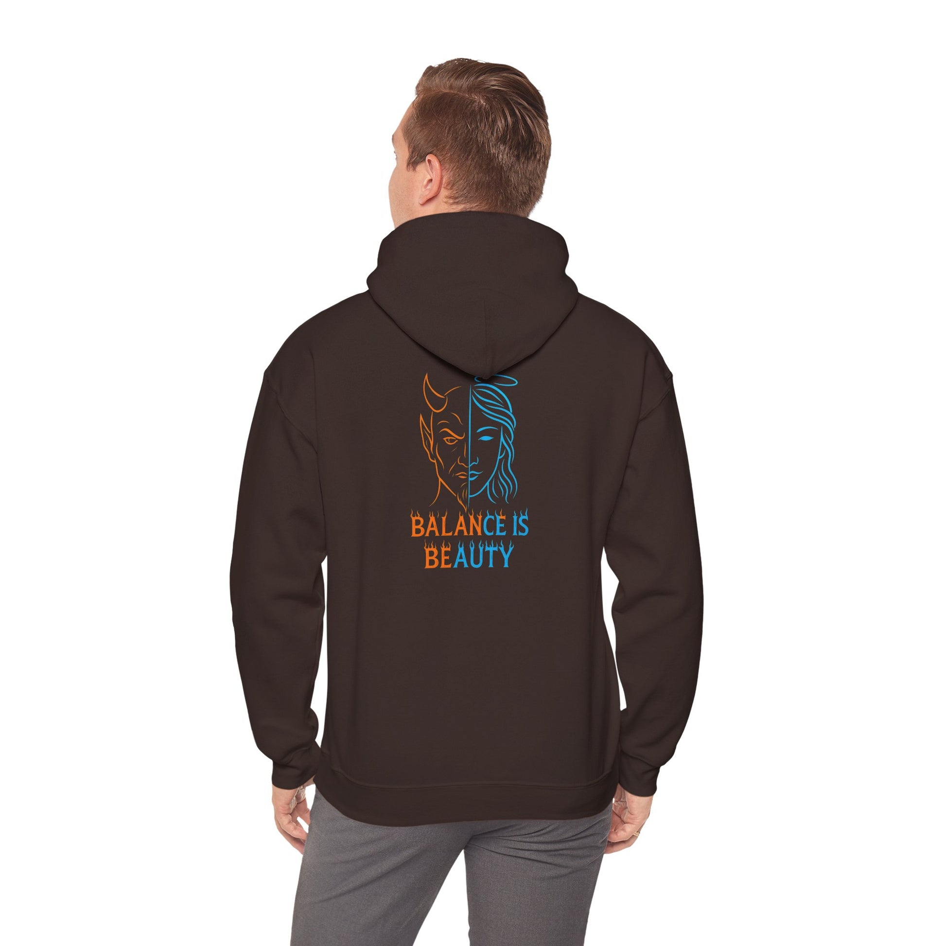 Duality Inspired Hoodie, Unisex Heavy Blend Sweatshirt, Balance is Beauty Apparel, Cozy Fashion, Gift for Her/Him, Casual Wear, Trendy [...]