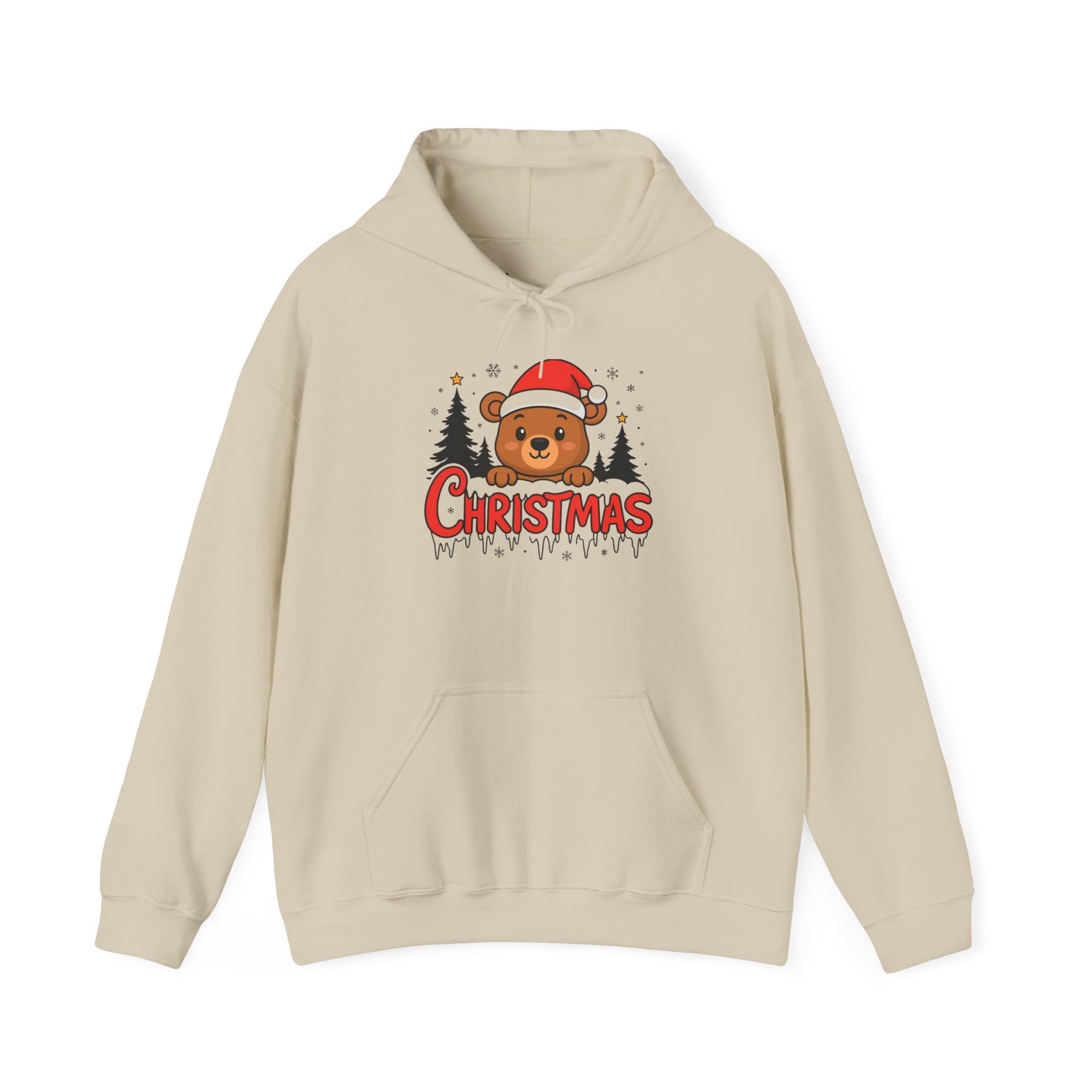 Christmas Bear Hoodie — Cute Santa Bear Holiday Sweatshirt