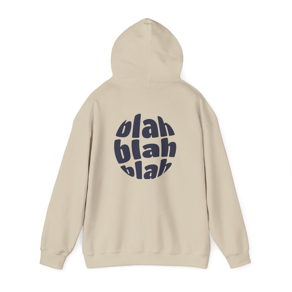 Chic Hoodie with Blah Design - Cozy Unisex Sweatshirt Perfect for Casual Outings, Gifts, Relaxation, Layering, Everyday Wear