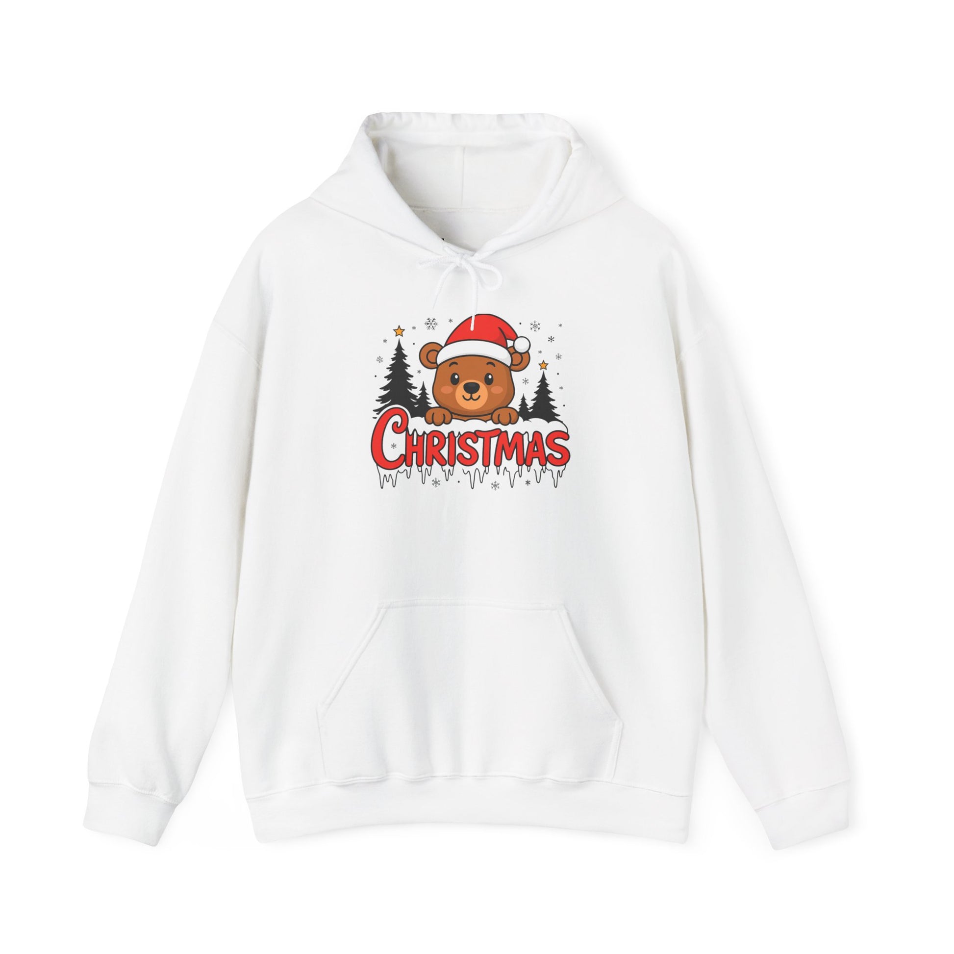 Christmas Bear Hoodie — Cute Santa Bear Holiday Sweatshirt