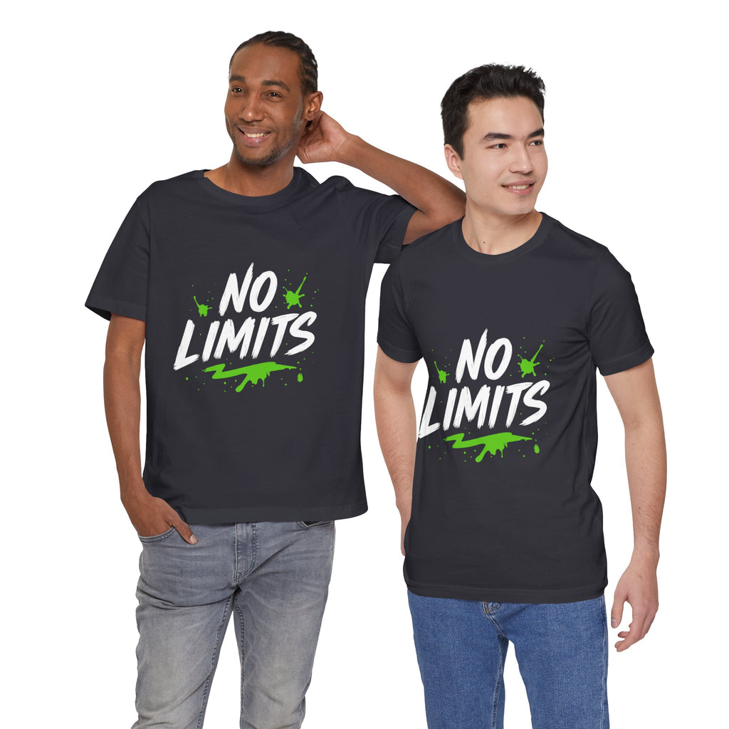 No Limits Unisex Tee - Trendy Graphic T-Shirt for Men & Women, Casual Wear, Gift for Adventurers, Motivational Apparel