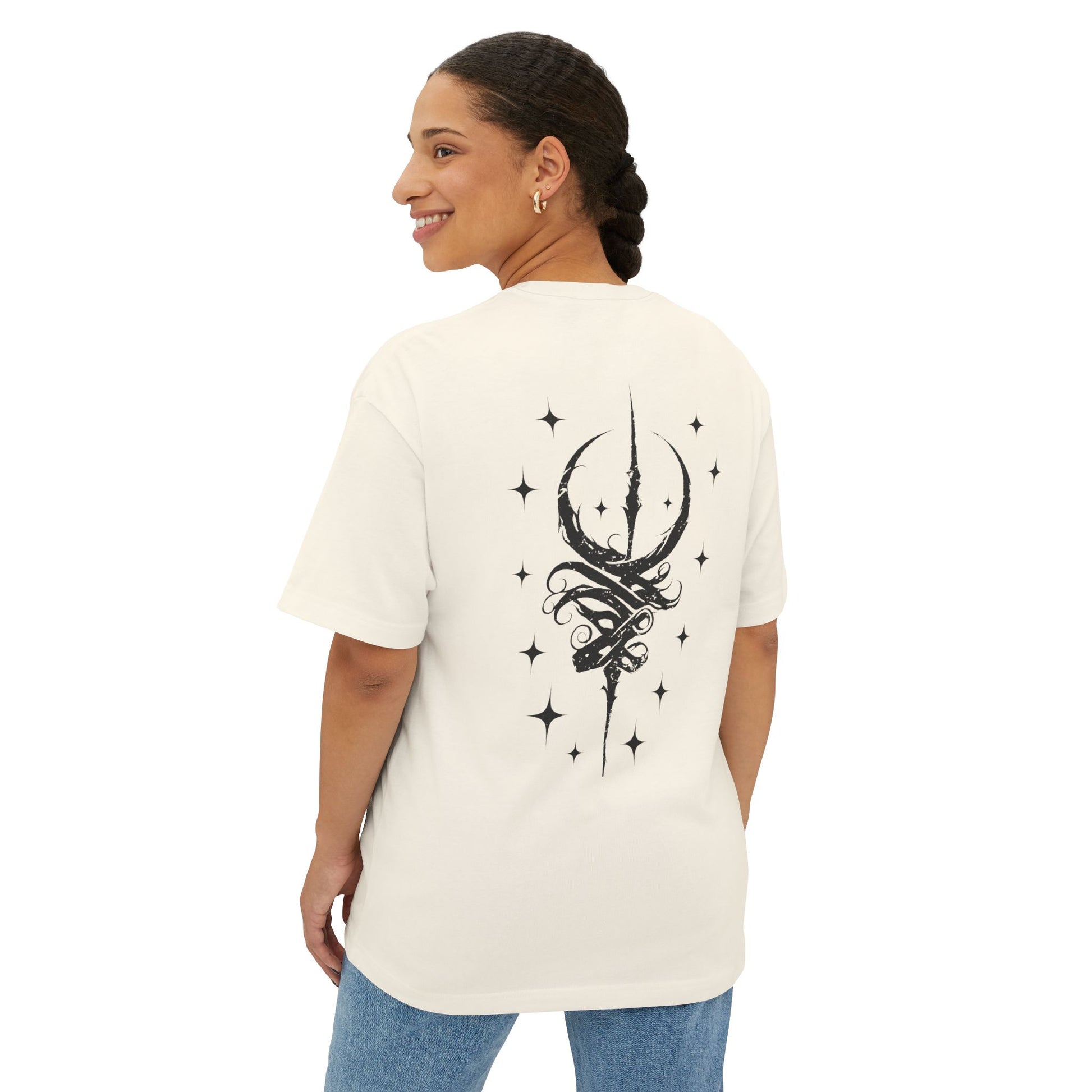 Unisex Oversized Boxy Tee with Cosmic Design, Comfortable Streetwear, Graphic Tee for Casual Outings, Gift for Space Lovers, Perfect [...]