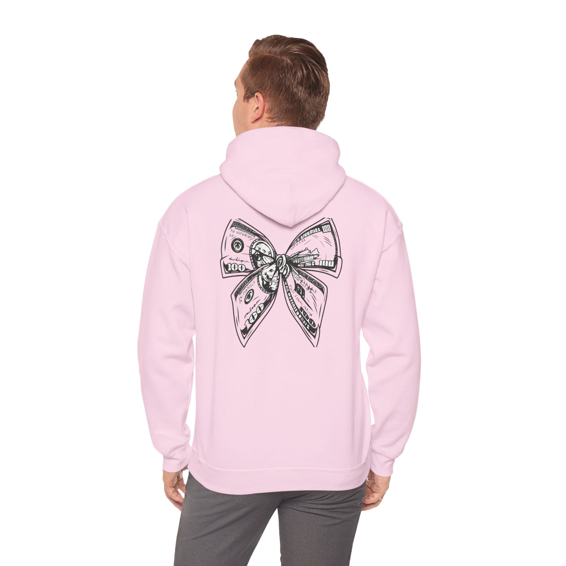 Rising Sun Hoodie with Money Bow Design | Cozy Unisex Sweatshirt for Chill Days, Gift for Friends, Streetwear, Spring Fashion