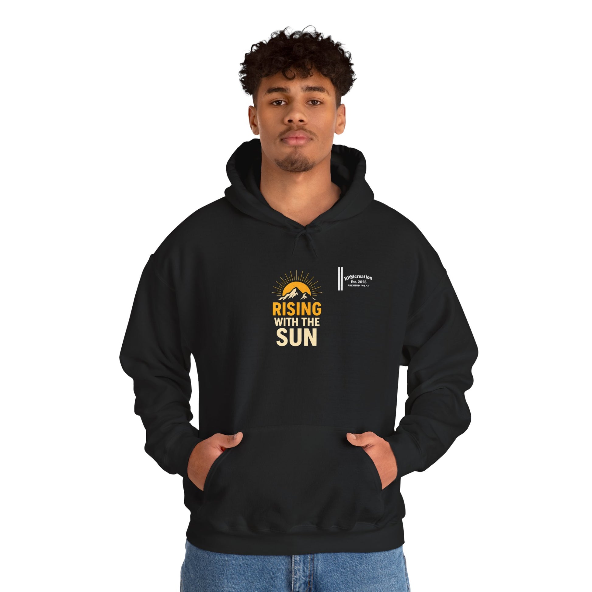 Rising Sun Hoodie with Money Bow Design | Cozy Unisex Sweatshirt for Chill Days, Gift for Friends, Streetwear, Spring Fashion