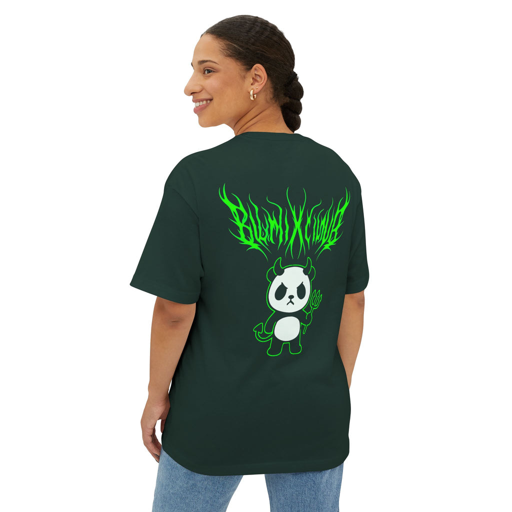 Unisex Graphic Oversized Tee: Punk Panda Design, Comfortwear, Street Fashion, Casual Style, Gift for Friends