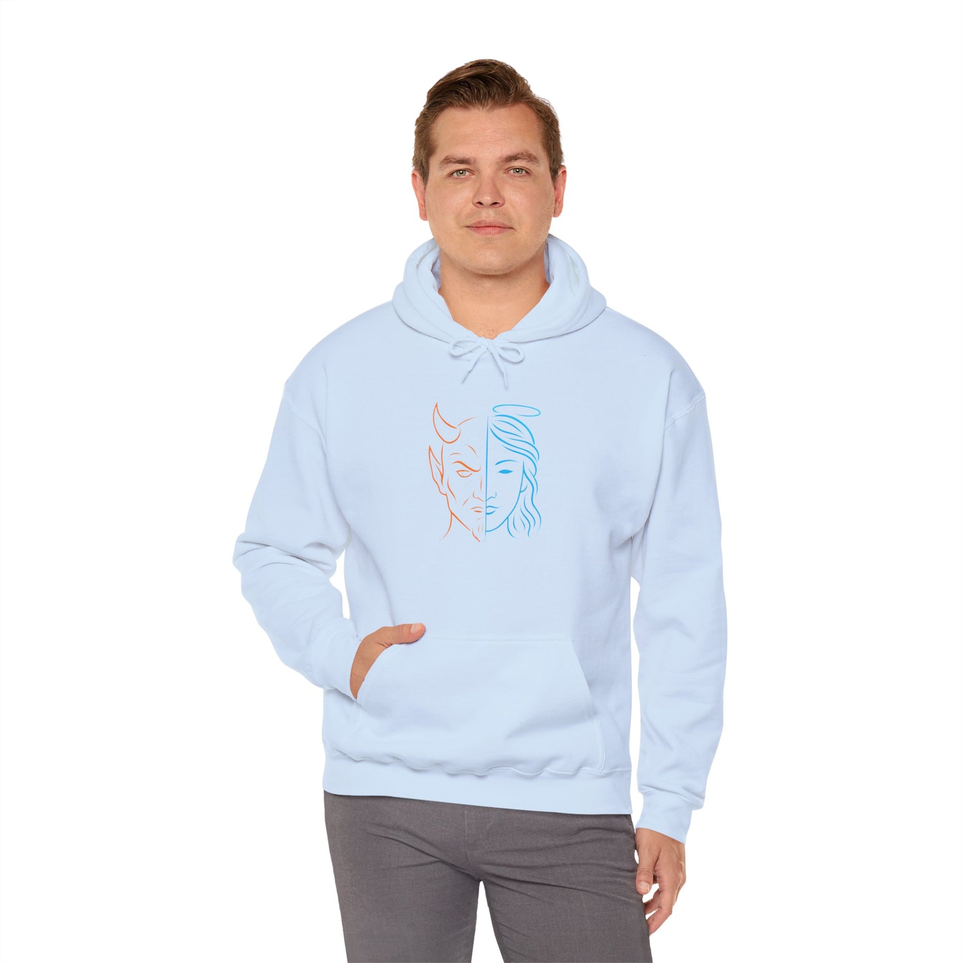 Duality Inspired Hoodie, Unisex Heavy Blend Sweatshirt, Balance is Beauty Apparel, Cozy Fashion, Gift for Her/Him, Casual Wear, Trendy [...]