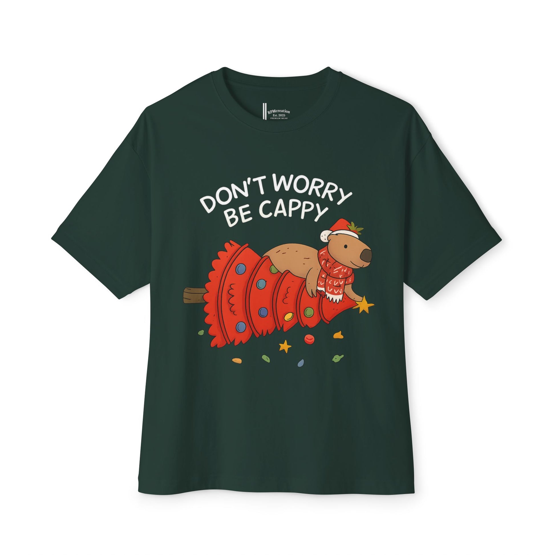 Don’t Worry Be Cappy Capybara Tee — Cute Holiday Capy Shirt