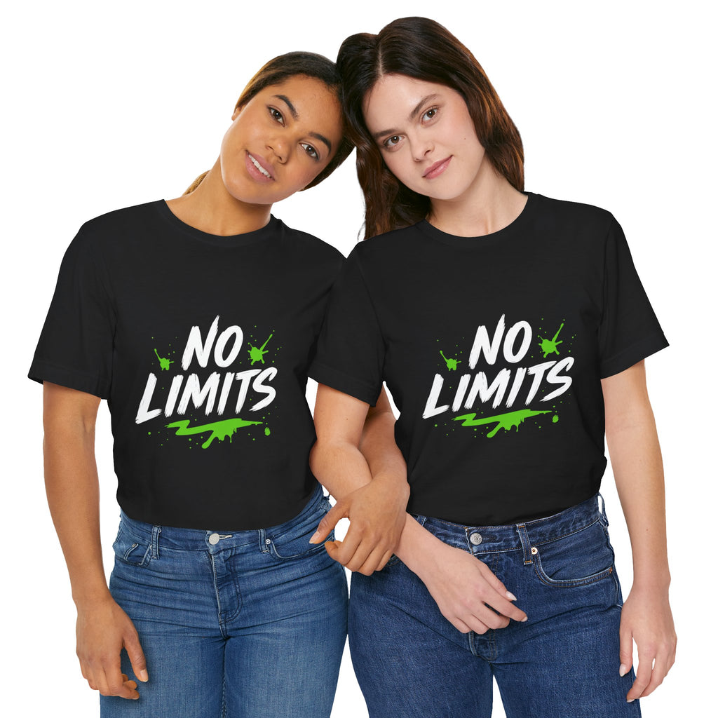 No Limits Unisex Tee - Trendy Graphic T-Shirt for Men & Women, Casual Wear, Gift for Adventurers, Motivational Apparel