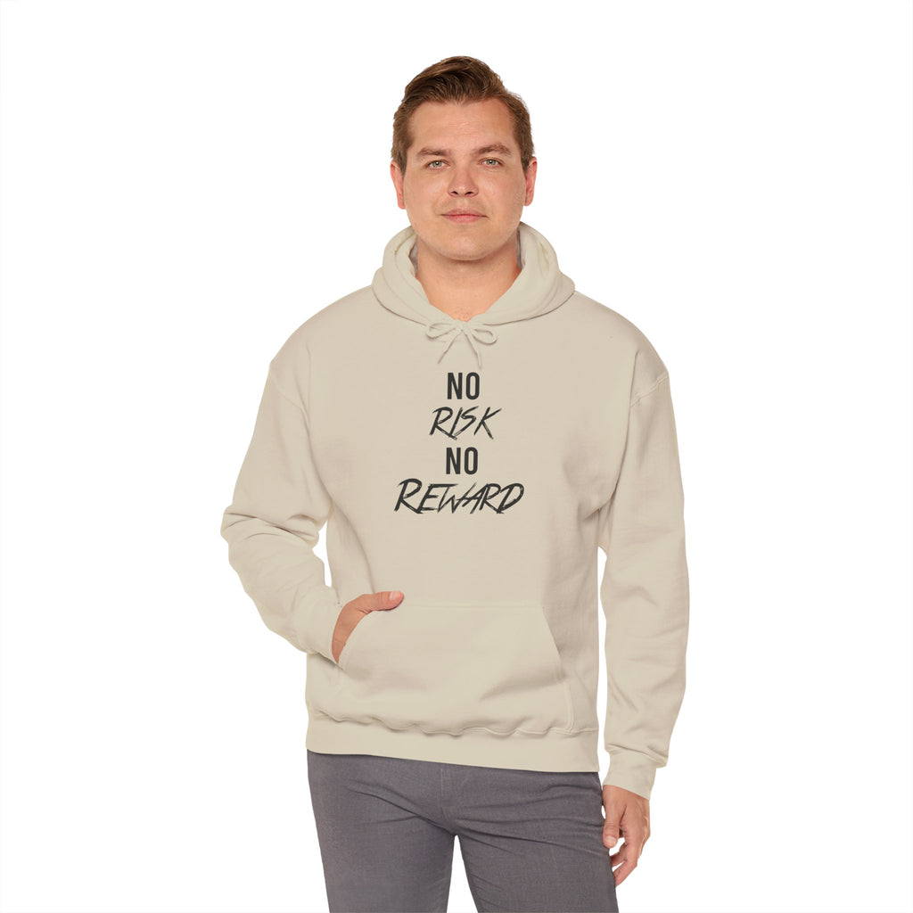 No Risk No Reward Hoodie — Motivational Graphic Hooded Sweatshirt