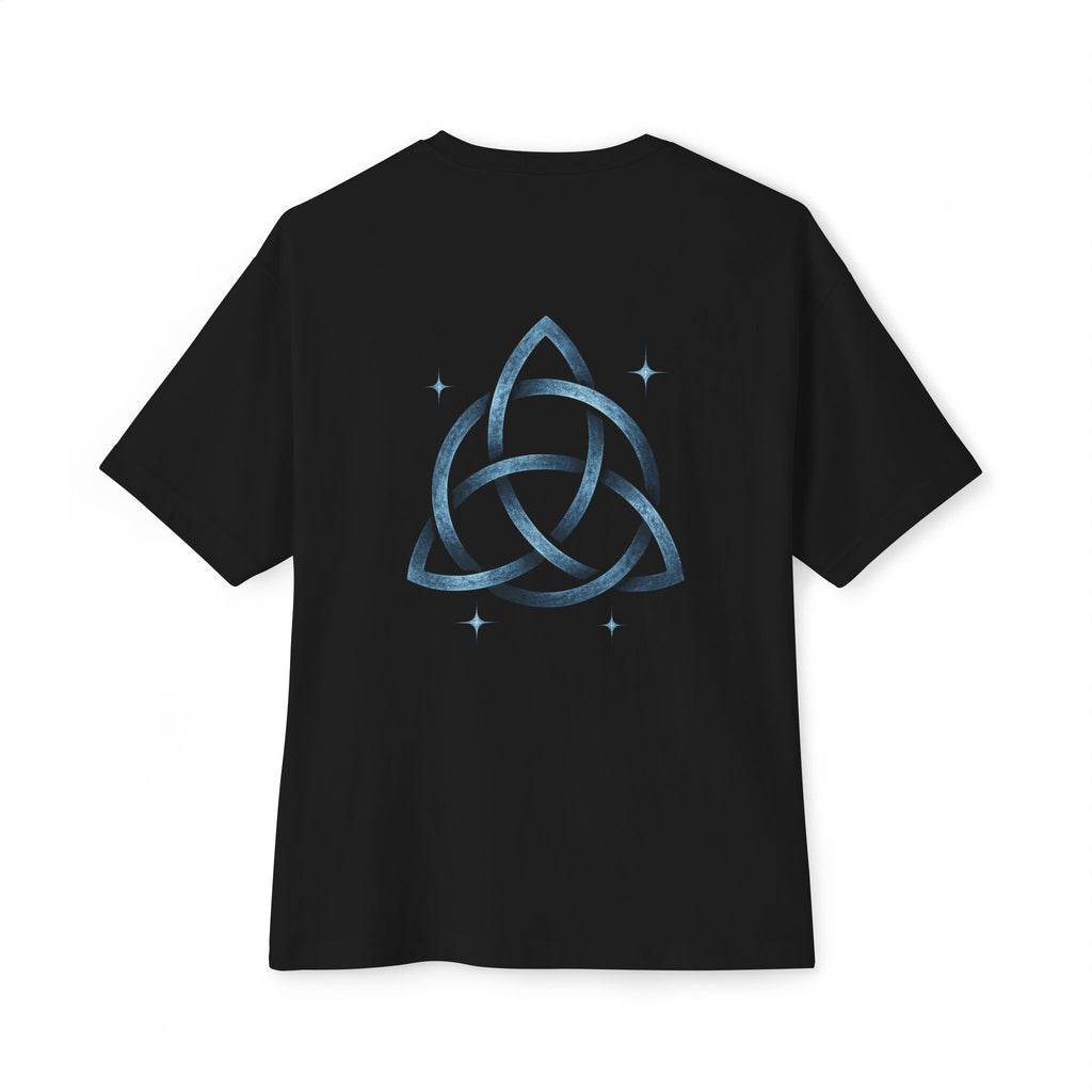 Boho Oversized Tee with Celtic Knot Design | Unisex Tee, Casual Style, Gift for Him/Her, Comfortable Wear, Summer Outfit, Festival Tee