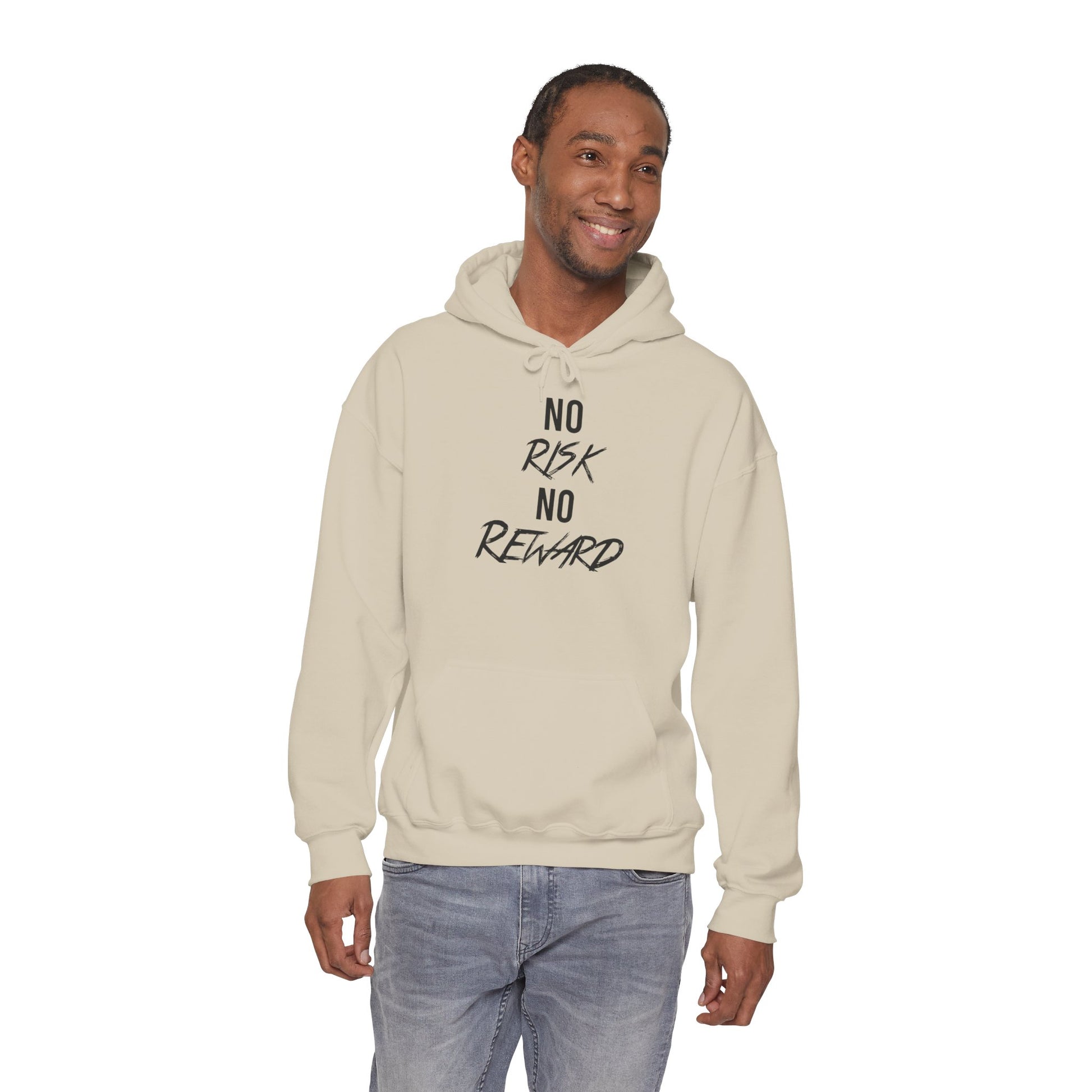 No Risk No Reward Hoodie — Motivational Graphic Hooded Sweatshirt