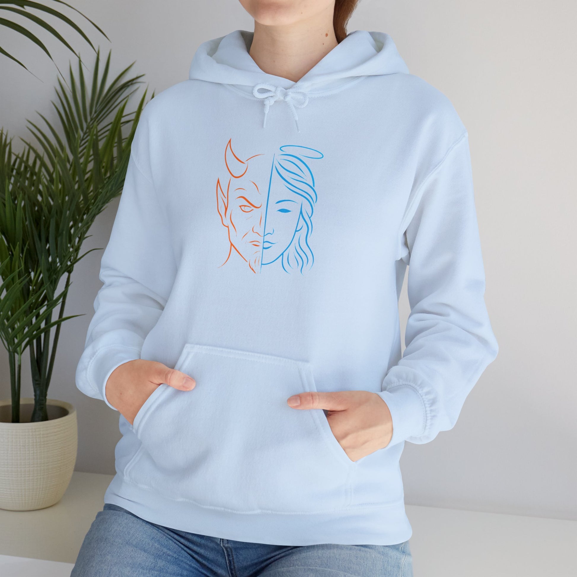 Duality Inspired Hoodie, Unisex Heavy Blend Sweatshirt, Balance is Beauty Apparel, Cozy Fashion, Gift for Her/Him, Casual Wear, Trendy [...]