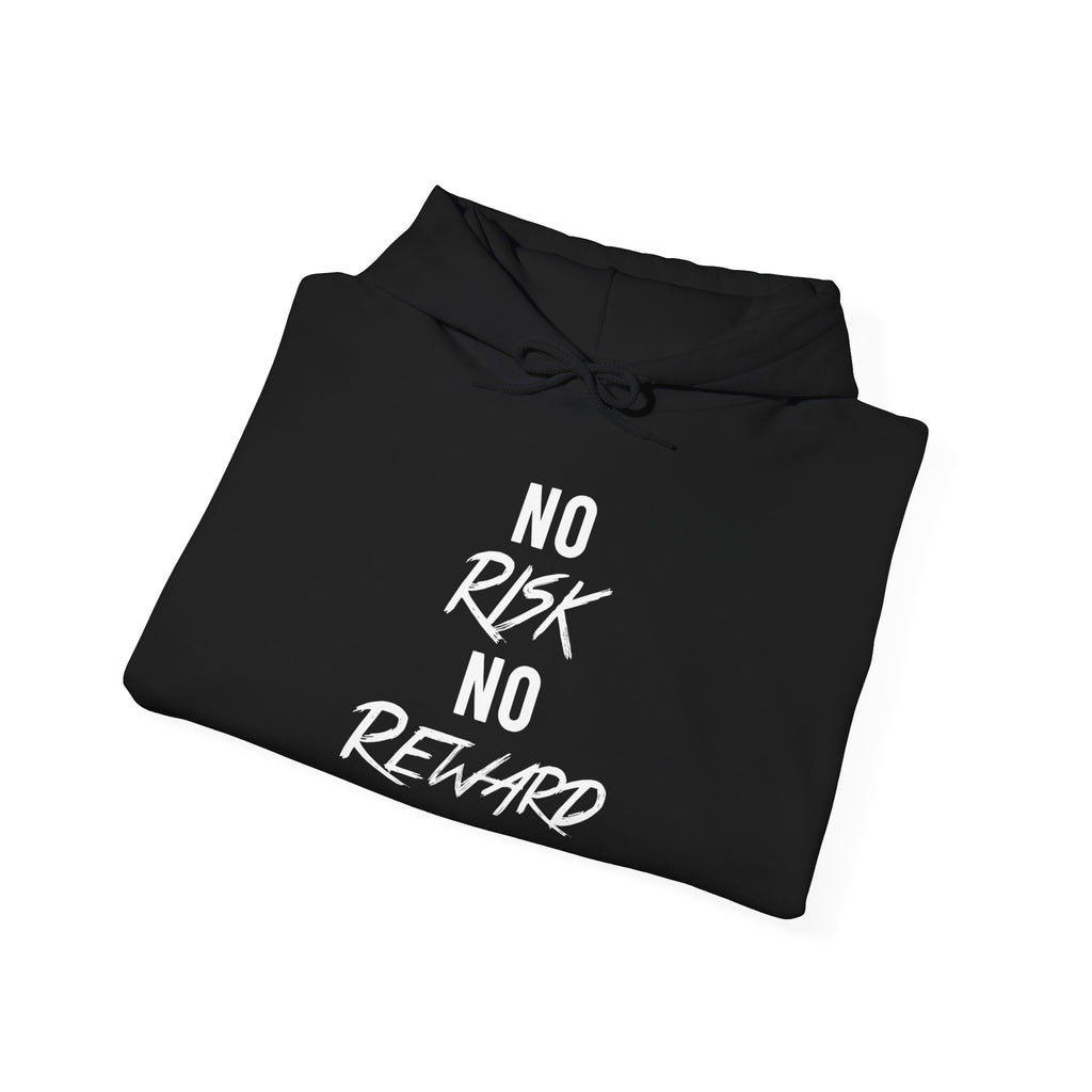 No Risk No Reward Hoodie — Motivational Black Pullover for Hustle & Gym