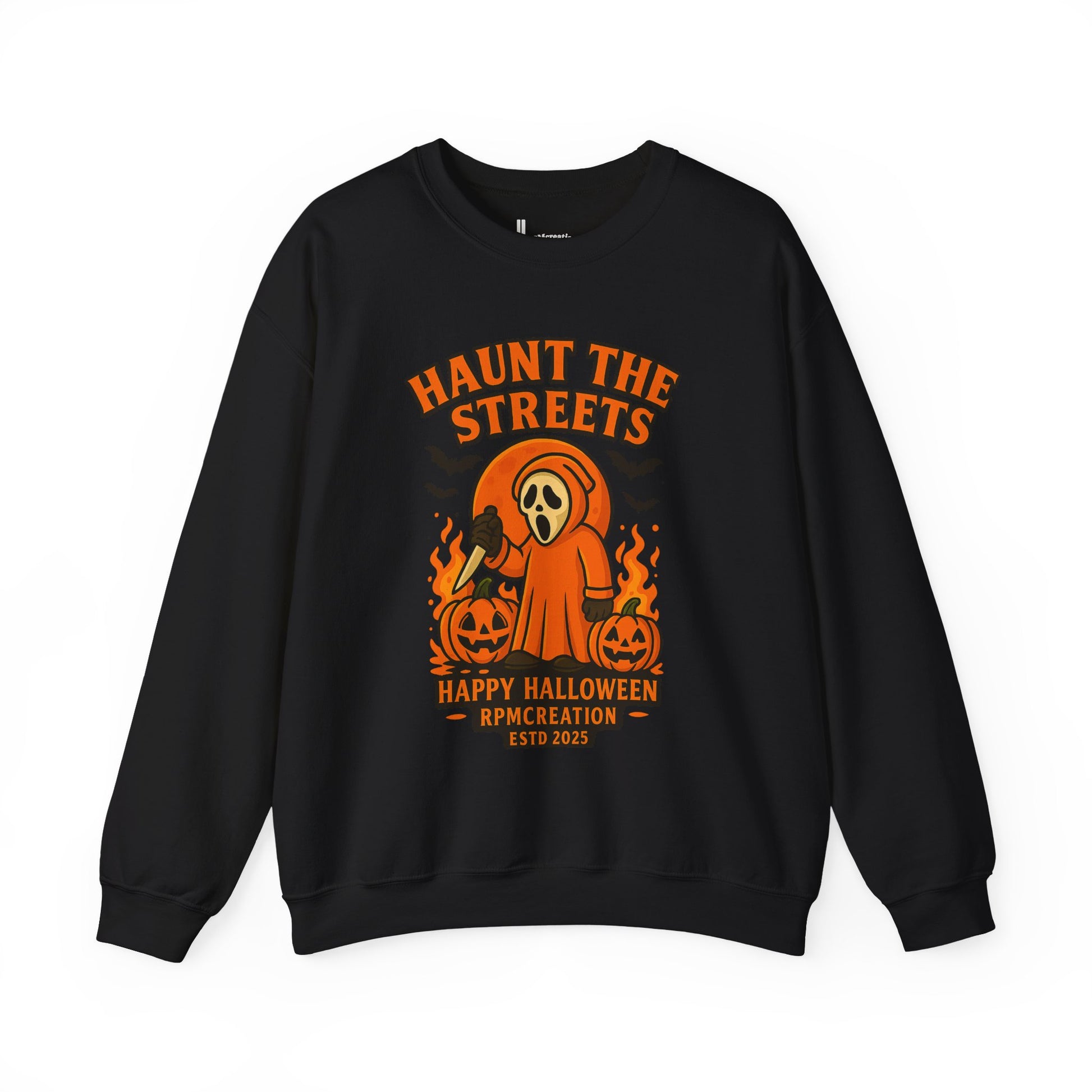 Halloween Crewneck Sweatshirt - Haunt the Streets Design