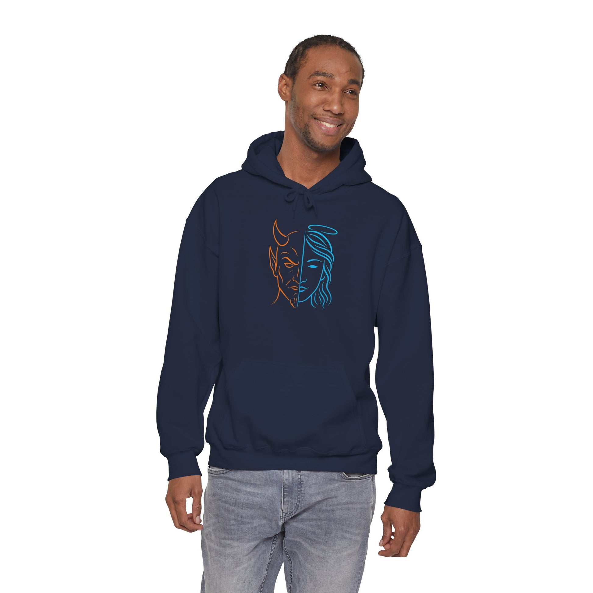 Duality Inspired Hoodie, Unisex Heavy Blend Sweatshirt, Balance is Beauty Apparel, Cozy Fashion, Gift for Her/Him, Casual Wear, Trendy [...]