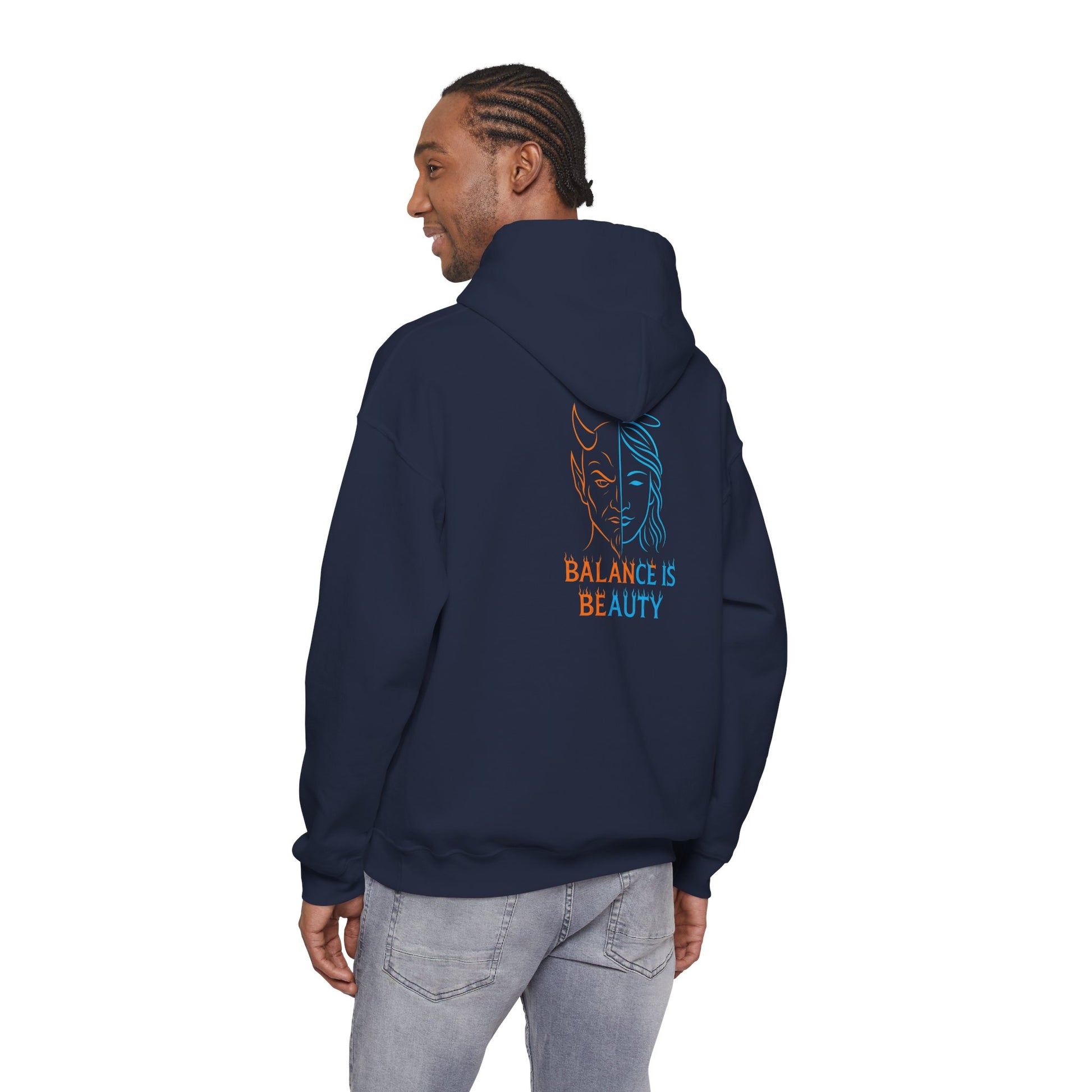 Duality Inspired Hoodie, Unisex Heavy Blend Sweatshirt, Balance is Beauty Apparel, Cozy Fashion, Gift for Her/Him, Casual Wear, Trendy [...]