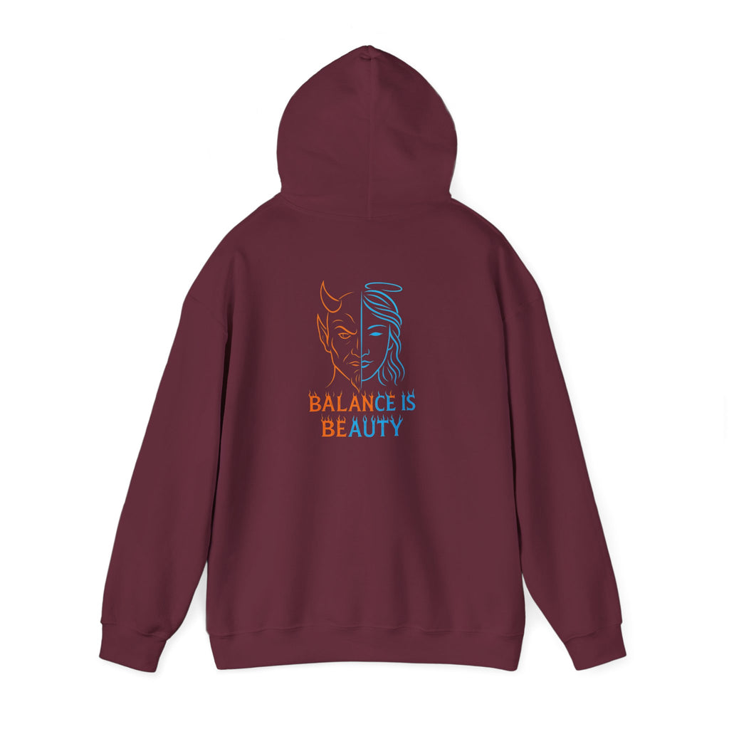 Duality Inspired Hoodie, Unisex Heavy Blend Sweatshirt, Balance is Beauty Apparel, Cozy Fashion, Gift for Her/Him, Casual Wear, Trendy [...]