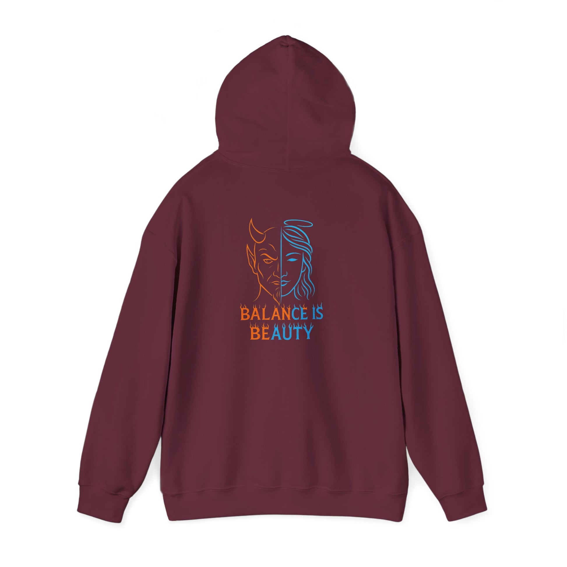 Duality Inspired Hoodie, Unisex Heavy Blend Sweatshirt, Balance is Beauty Apparel, Cozy Fashion, Gift for Her/Him, Casual Wear, Trendy [...]