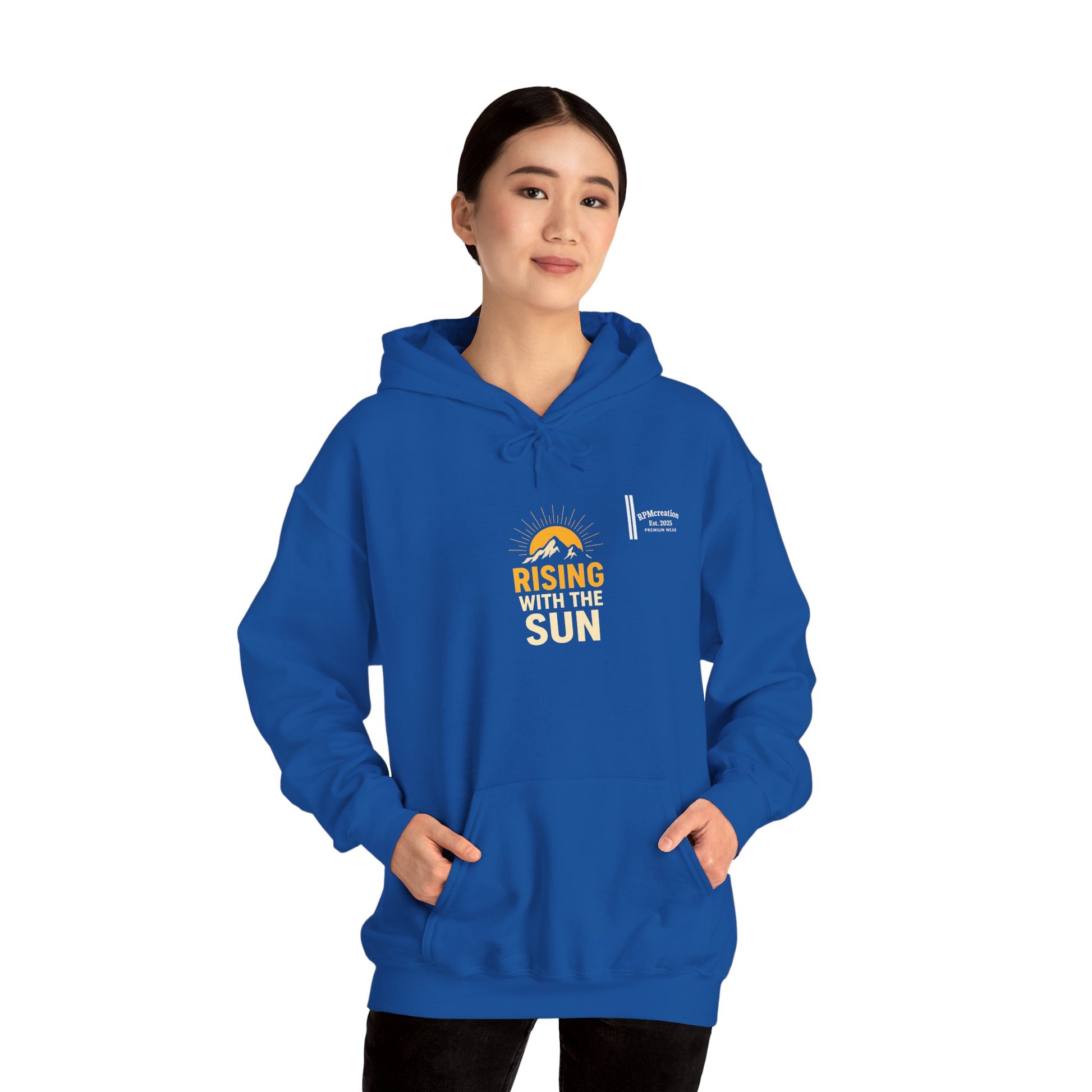 Rising Sun Hoodie with Money Bow Design | Cozy Unisex Sweatshirt for Chill Days, Gift for Friends, Streetwear, Spring Fashion