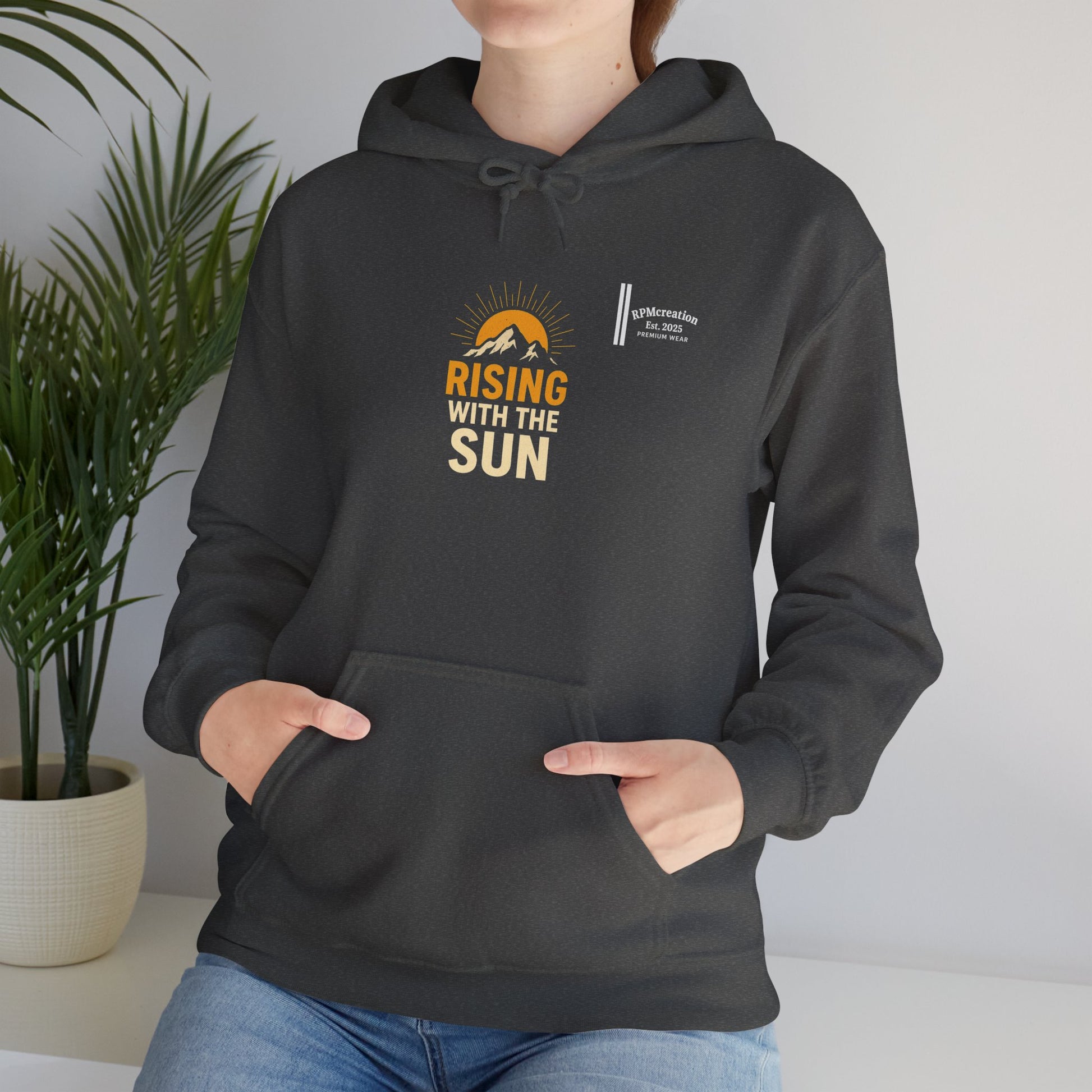 Rising Sun Hoodie with Money Bow Design | Cozy Unisex Sweatshirt for Chill Days, Gift for Friends, Streetwear, Spring Fashion