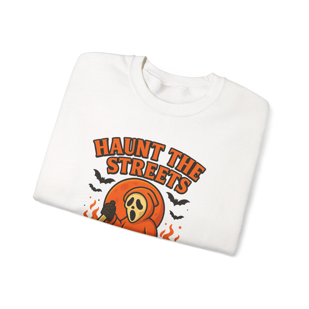 Halloween Crewneck Sweatshirt - Haunt the Streets Design
