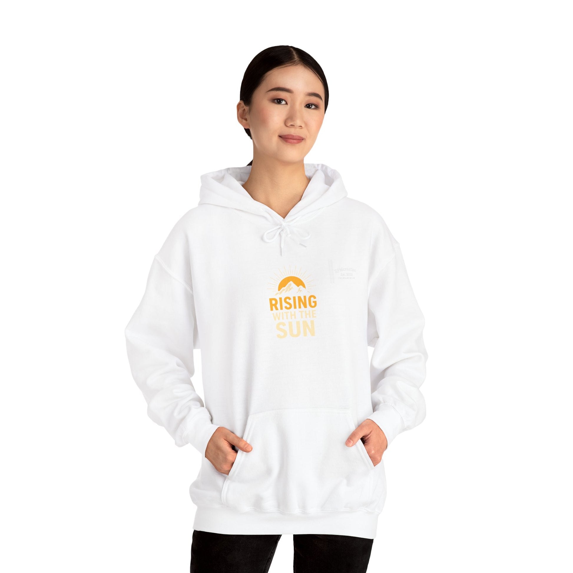 Rising Sun Hoodie with Money Bow Design | Cozy Unisex Sweatshirt for Chill Days, Gift for Friends, Streetwear, Spring Fashion
