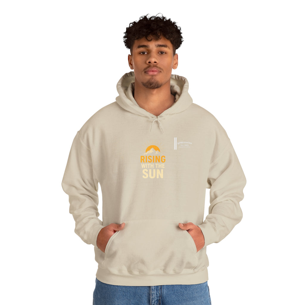 Rising Sun Hoodie with Money Bow Design | Cozy Unisex Sweatshirt for Chill Days, Gift for Friends, Streetwear, Spring Fashion