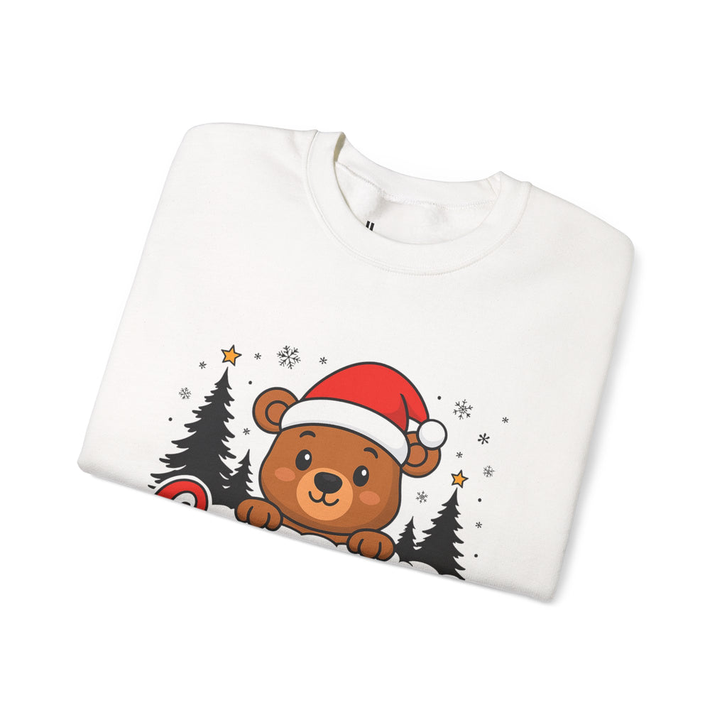 Christmas Bear Crewneck Sweatshirt – Cute Santa Bear Holiday Sweater
