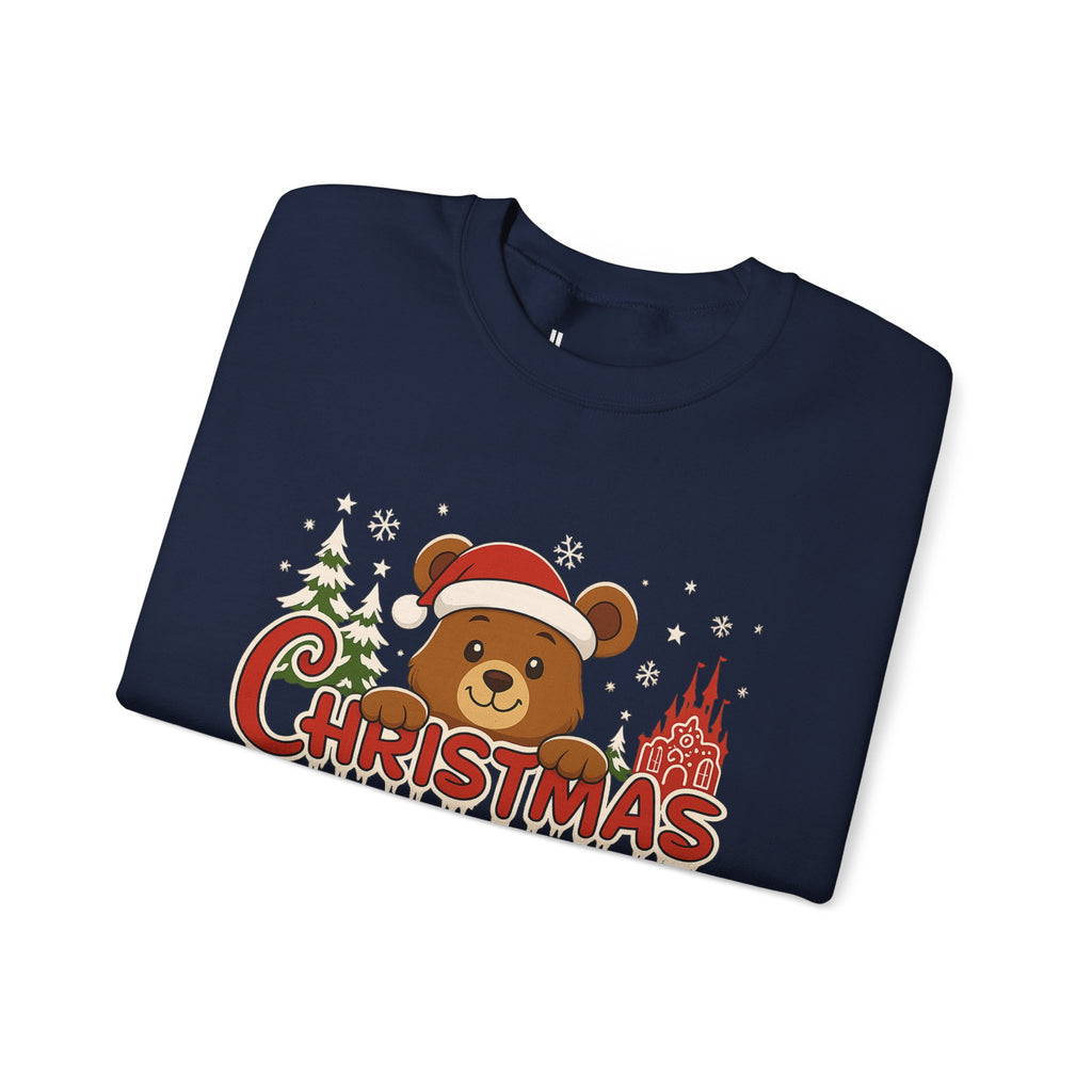 Christmas Bear Crewneck Sweatshirt — Cute Santa Teddy Holiday Sweater