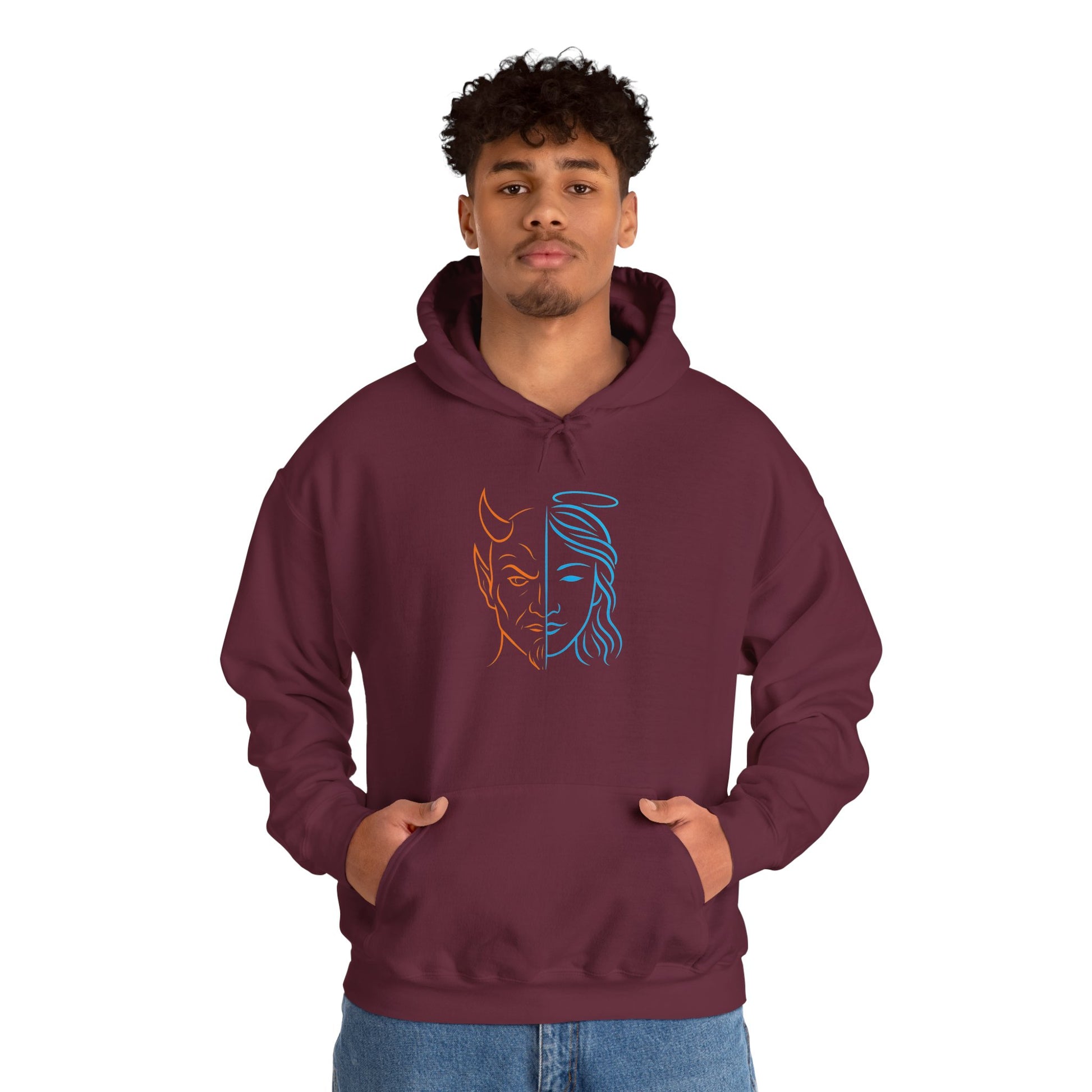 Duality Inspired Hoodie, Unisex Heavy Blend Sweatshirt, Balance is Beauty Apparel, Cozy Fashion, Gift for Her/Him, Casual Wear, Trendy [...]
